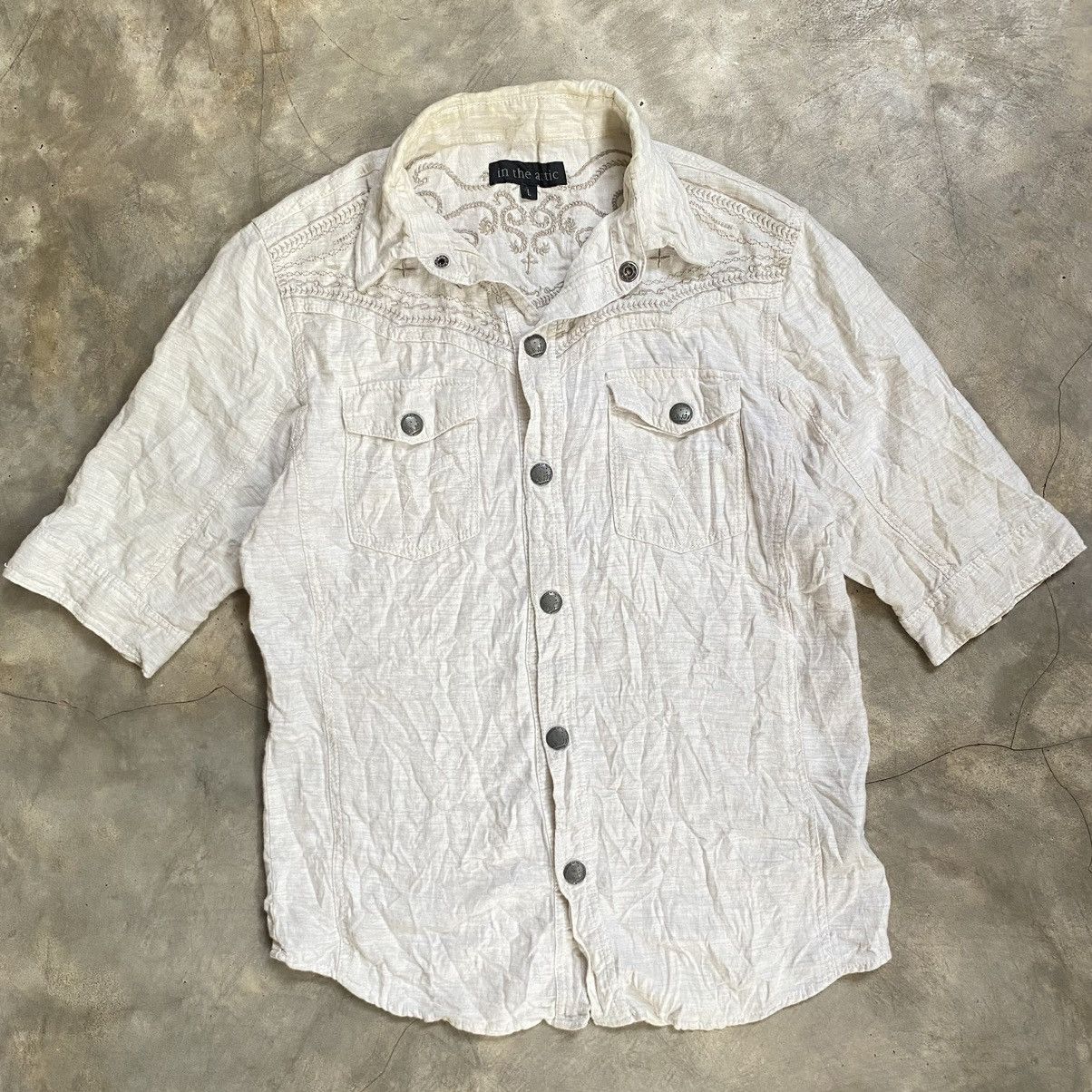 In The Attic Vintage In The Attic Western Short Sleeve Shirt Size US L / EU 52-54 / 3 - 1 Thumbnail