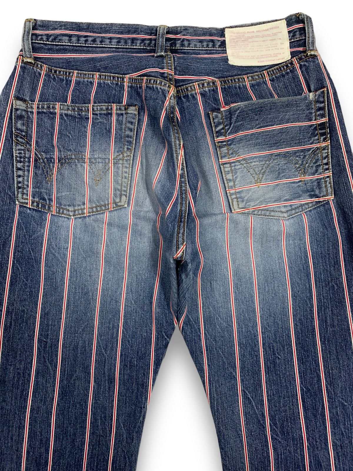 Edwin Vintage Edwin 13Oz Grand Blue Full Selvedge Loose Fit Jeans Size US 31 - 15 Thumbnail
