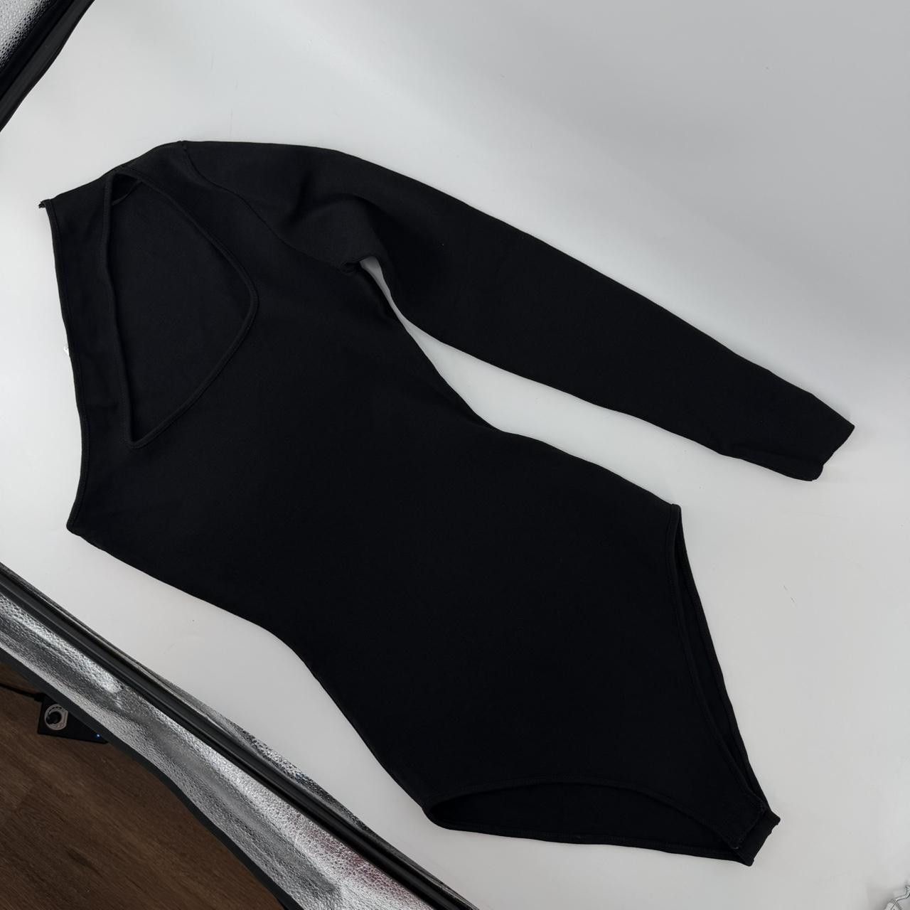 Zara Zara Asymmetrical Black Bodysuit Size Medium Size M / US 6-8 / IT 42-44 - 4 Thumbnail