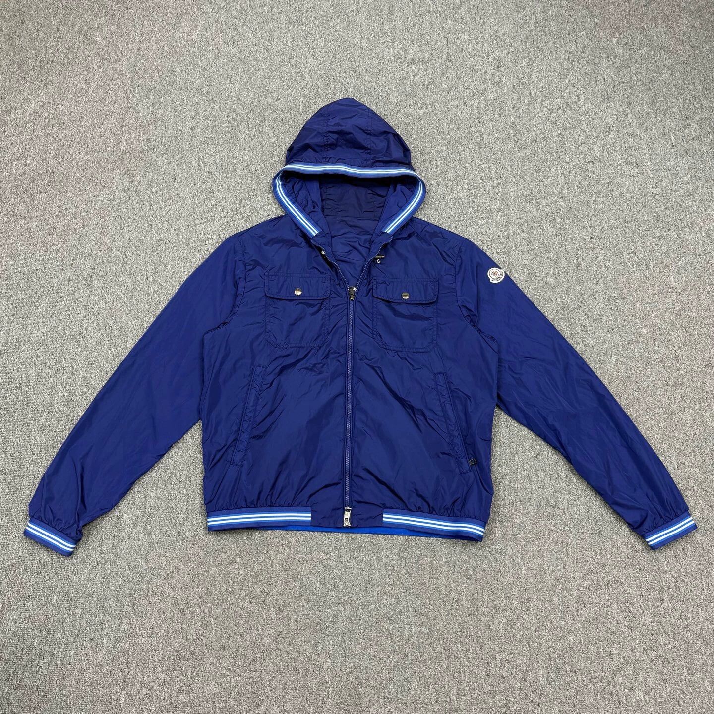 Moncler Blue Chest Logo Jacket 3 99 New