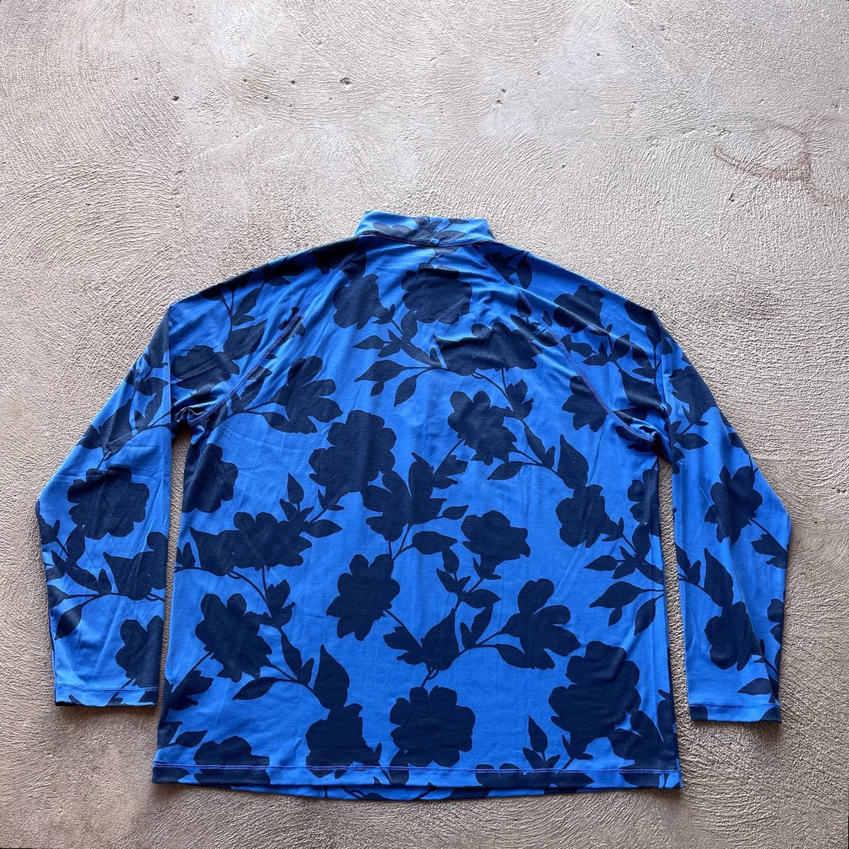 Vintage G Fore Men's XL Blue 1/4 Zip Floral Sweater Golf Performance Stretch Basic Shirt Size US XL / EU 56 / 4 - 5 Thumbnail