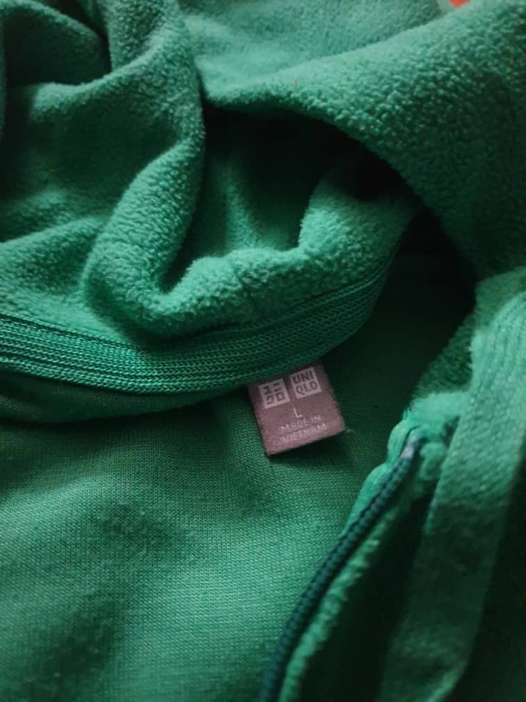 Japanese Brand Uniqlo green colour green hoodie sweater Size L / US 10 / IT 46 - 2 Thumbnail