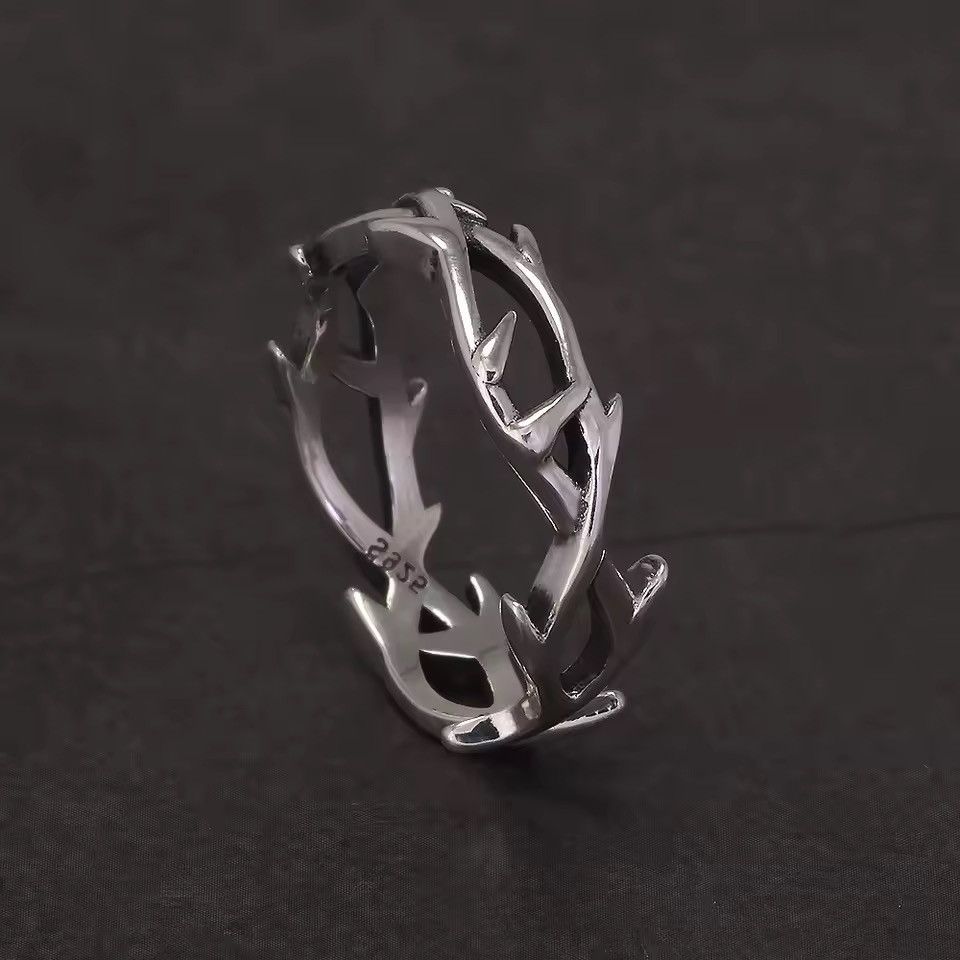 Sterling Silver Sterling Silver 925 Gothic Punk Adjustable Ring Size ONE SIZE - 1 Thumbnail