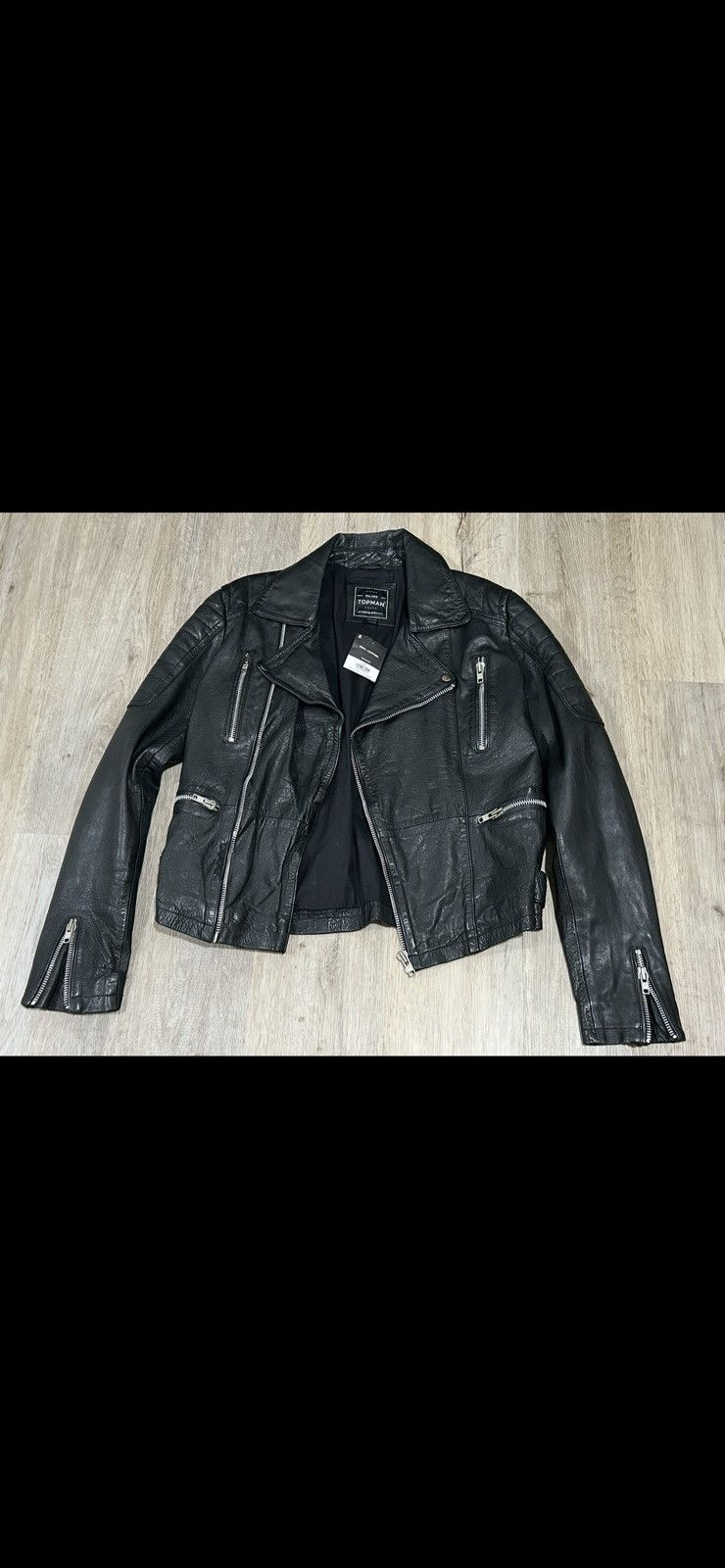 Topman Topman Leather Black Jacket Size US M / EU 48-50 / 2 - 5 Thumbnail