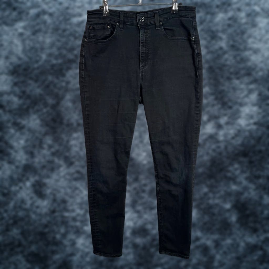 Rag & Bone Rag & Bone High-Rise Skinny Jeans Size 31 Black Denim Cotton Blend Womens Size 24" / US 00 / IT 34 - 1 Thumbnail