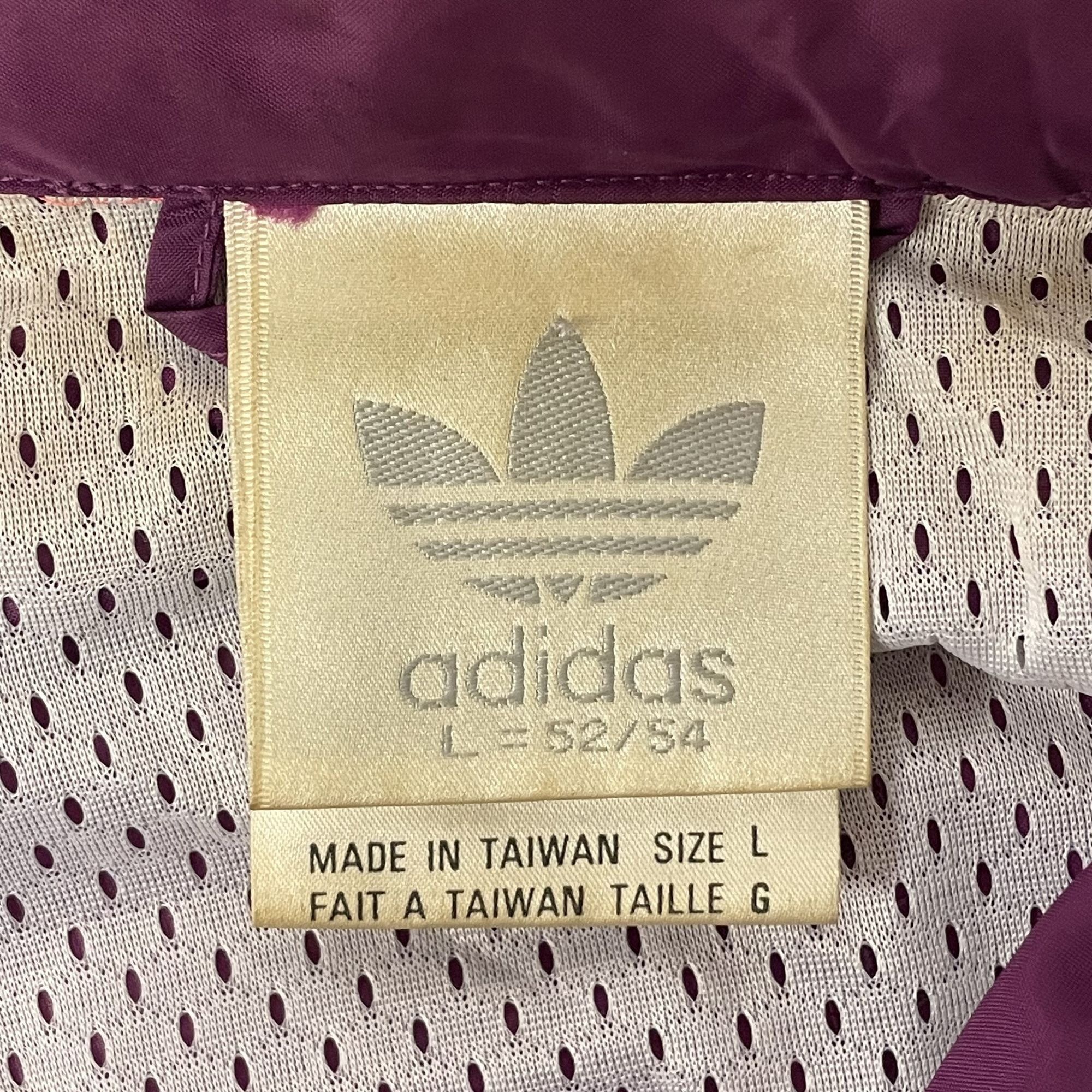 Adidas Vtg Adidas Purple Colorblock SPELLOUT Track NEON Jacket Size US L / EU 52-54 / 3 - 6 Thumbnail