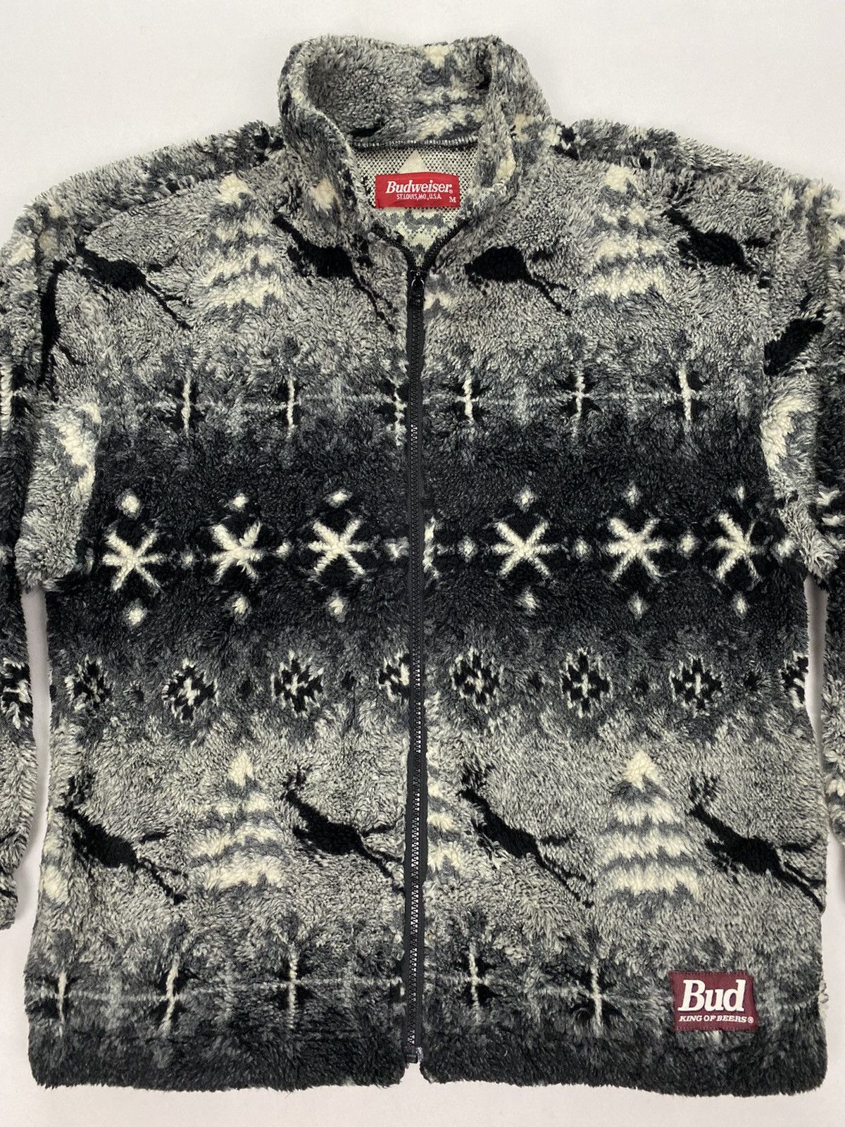 Budweiser Vintage Budweiser Fleece Jacket Size US M / EU 48-50 / 2 - 3 Thumbnail