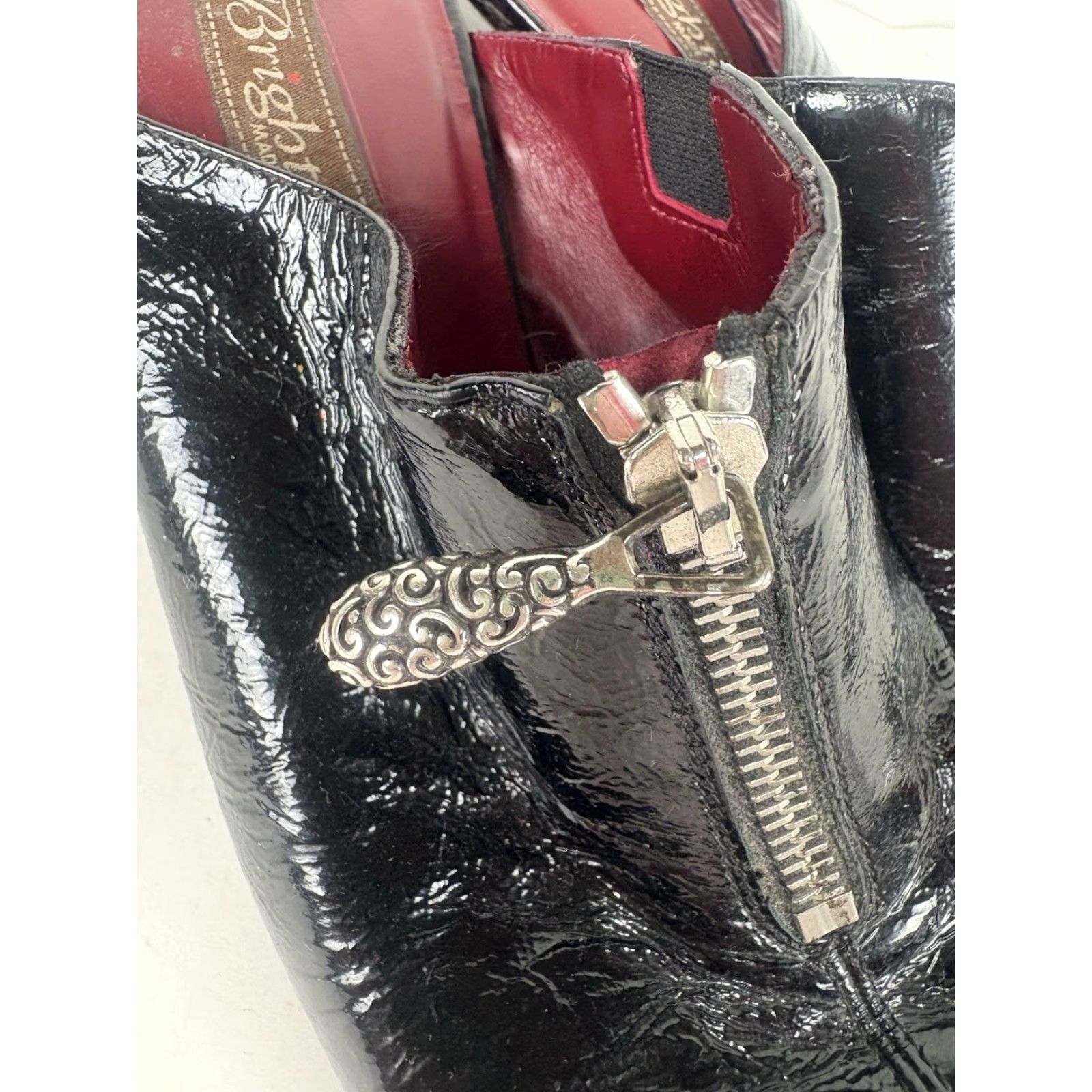 Brighton VINTAGE Brighton Women's Wedge Mule 3in Patent Leather Black Size 10M Casual Workwear Size US 10 / IT 40 - 4 Thumbnail