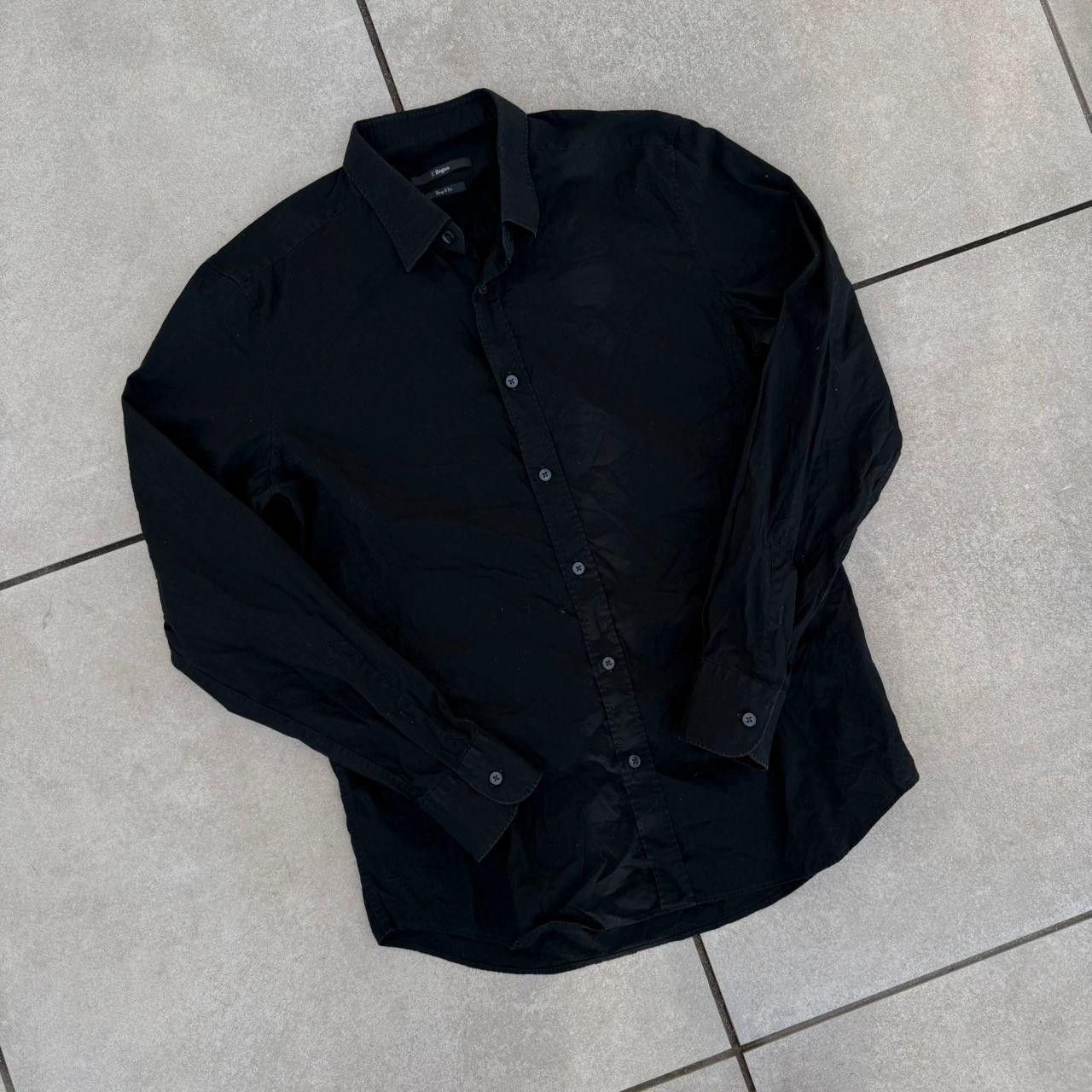 Ermenegildo Zegna Ermenegildo Zegna Shirt Button Up Black Designer Size US M / EU 48-50 / 2 - 2 Thumbnail