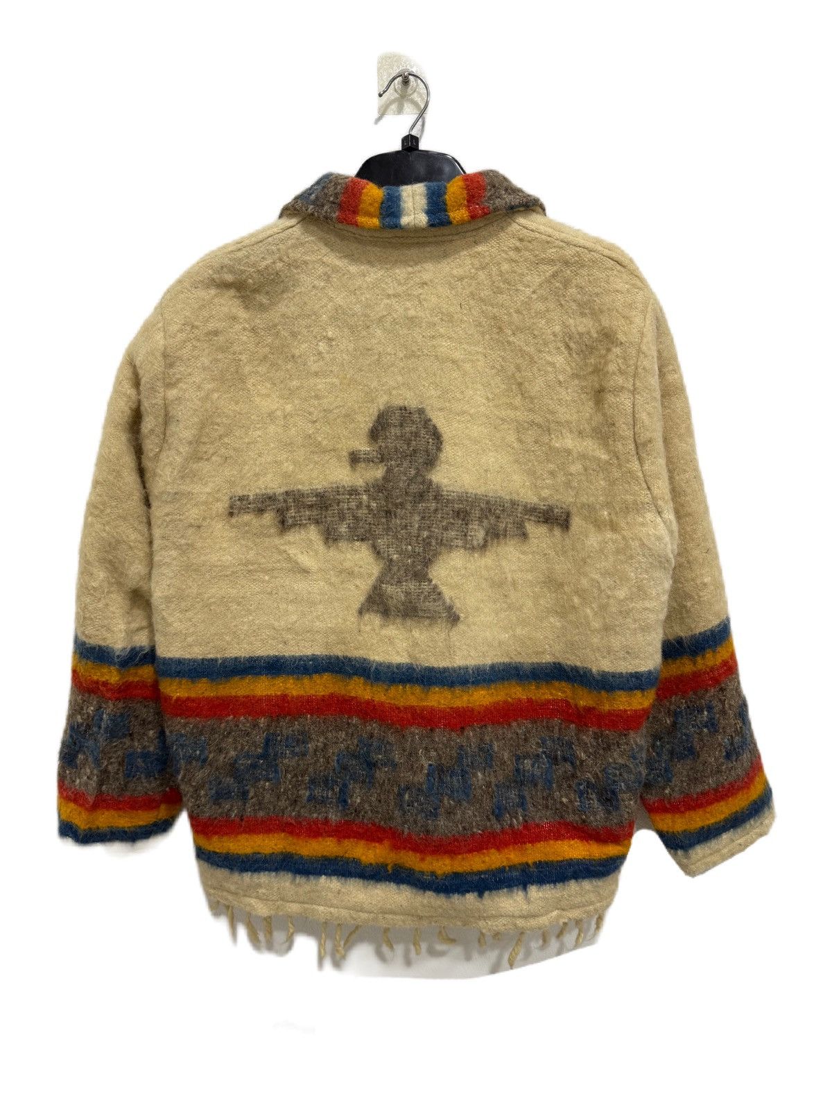 Vintage La Cional Vintage Southwestern Woven Wool Zip Jacket Fringe Size US L / EU 52-54 / 3 - 5 Thumbnail