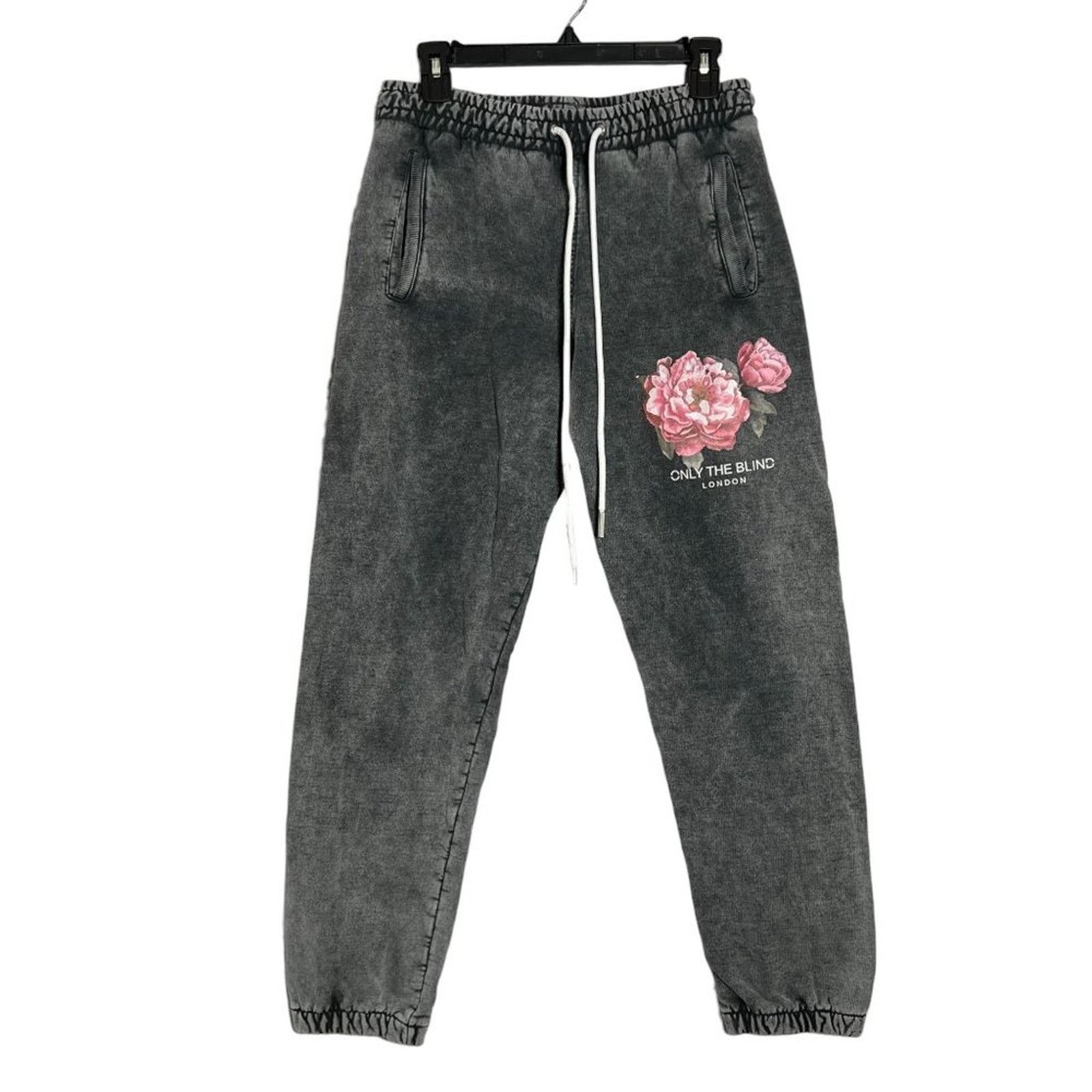 image of Only The Blind London Stonewash Essential Sweatpants Mens M in Grey (Size 32)