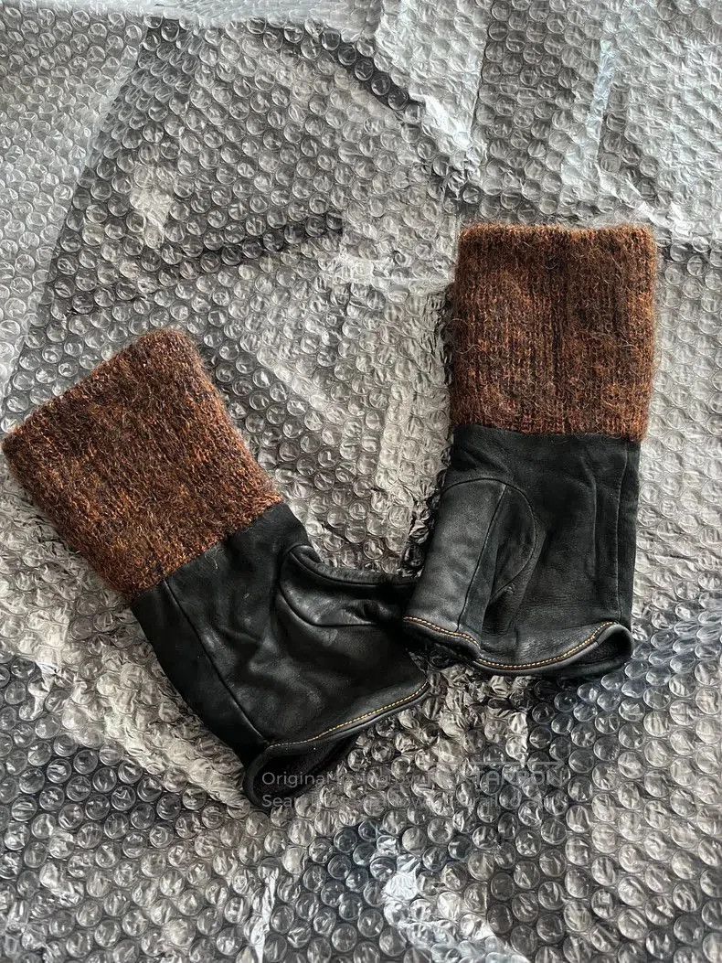 Vivienne Westwood Vivienne Westwood Leather Knit Gloves . Size ONE SIZE - 6 Thumbnail