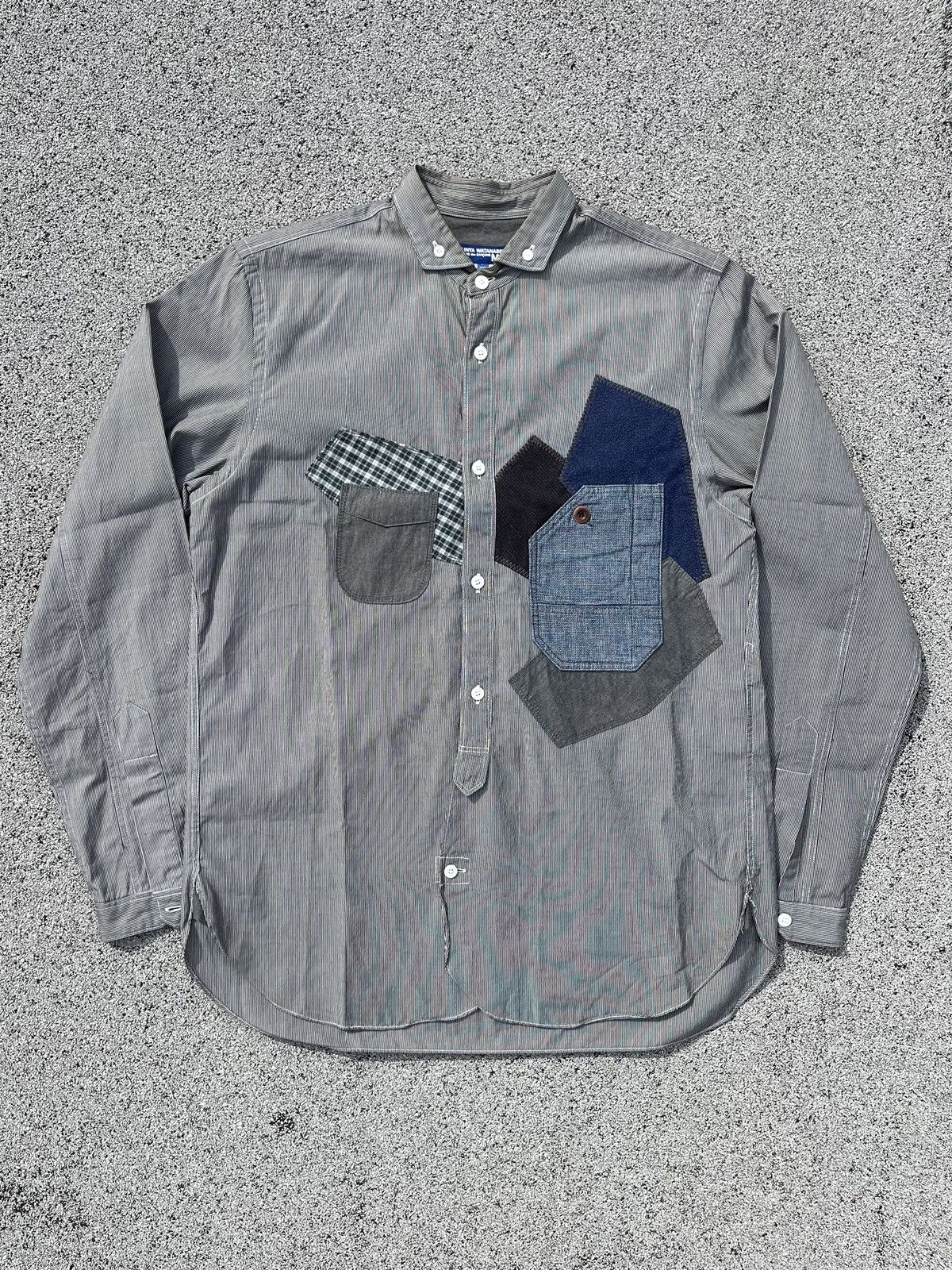 Junya Watanabe AD2013 Junya Watanabe Patchwork Button Up Shirt Size US XS / EU 42 / 0 - 1 Thumbnail