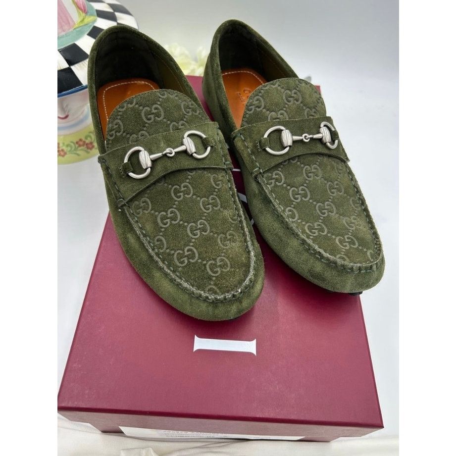 Gucci Gucci GG embossed suede driver loafers size 9 fits 9.5 US Size US 9.5 / EU 42-43 - 2 Thumbnail
