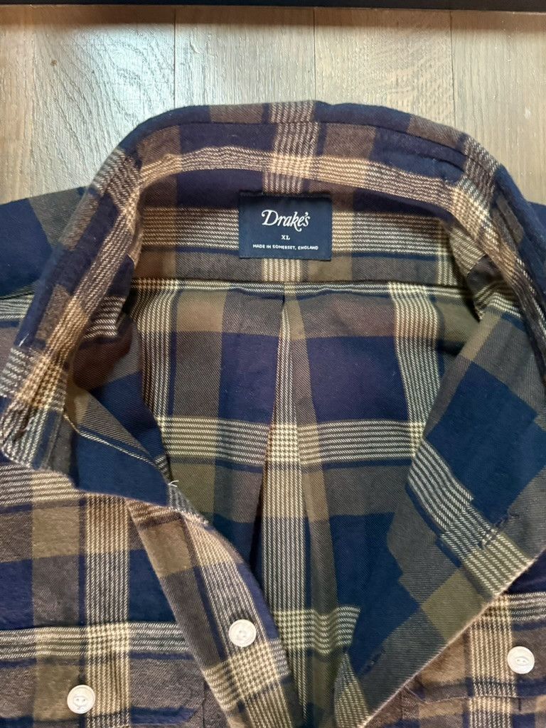 Drake's Drake's plaid overshirt XL Size US XL / EU 56 / 4 - 2 Thumbnail