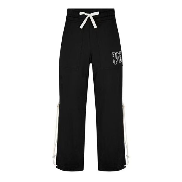 image of Palm Angels O1G2R1Mq0524 Joggers In Black & White in Black/White, Men's (Size 34)