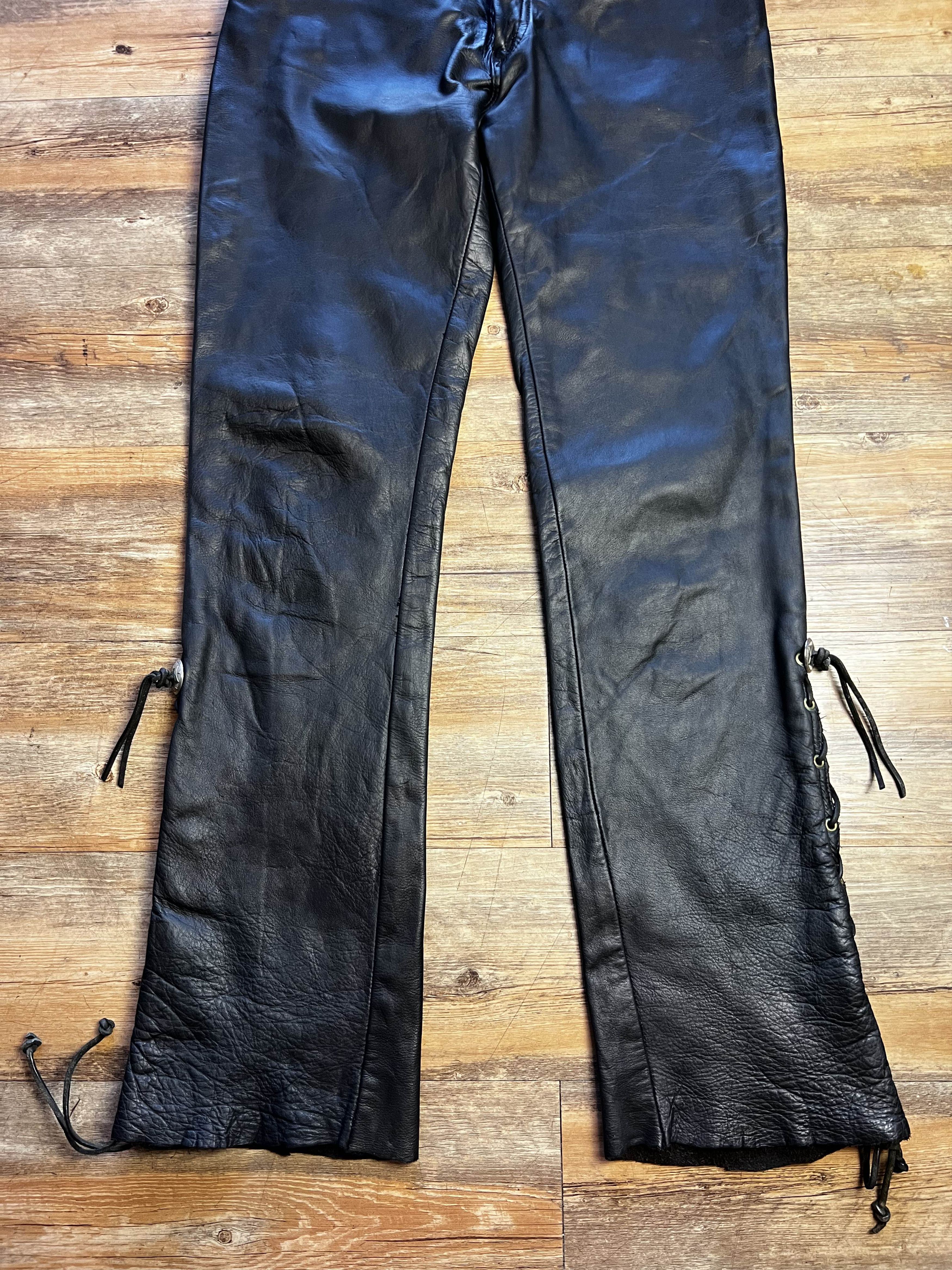 Vintage Vintage Black Leather Pants Size US 30 / EU 46 - 4 Thumbnail