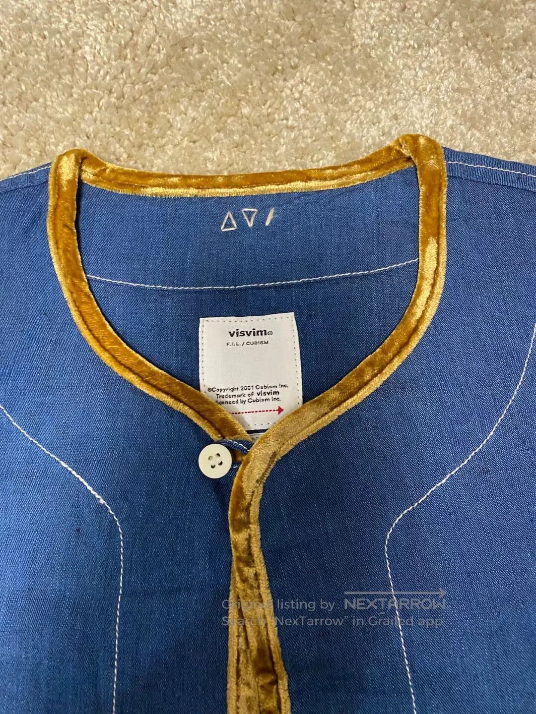 Visvim visvim 19aw border tunic shirt navy. Size US M / EU 48-50 / 2 - 4 Thumbnail