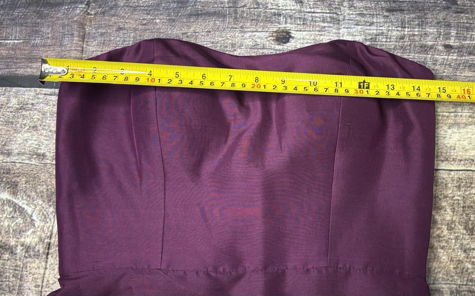 Other Jenny Yoo Dress Womens Size 4 Silk Sheath Strapless Purple Size S / US 4 / IT 40 - 9 Thumbnail