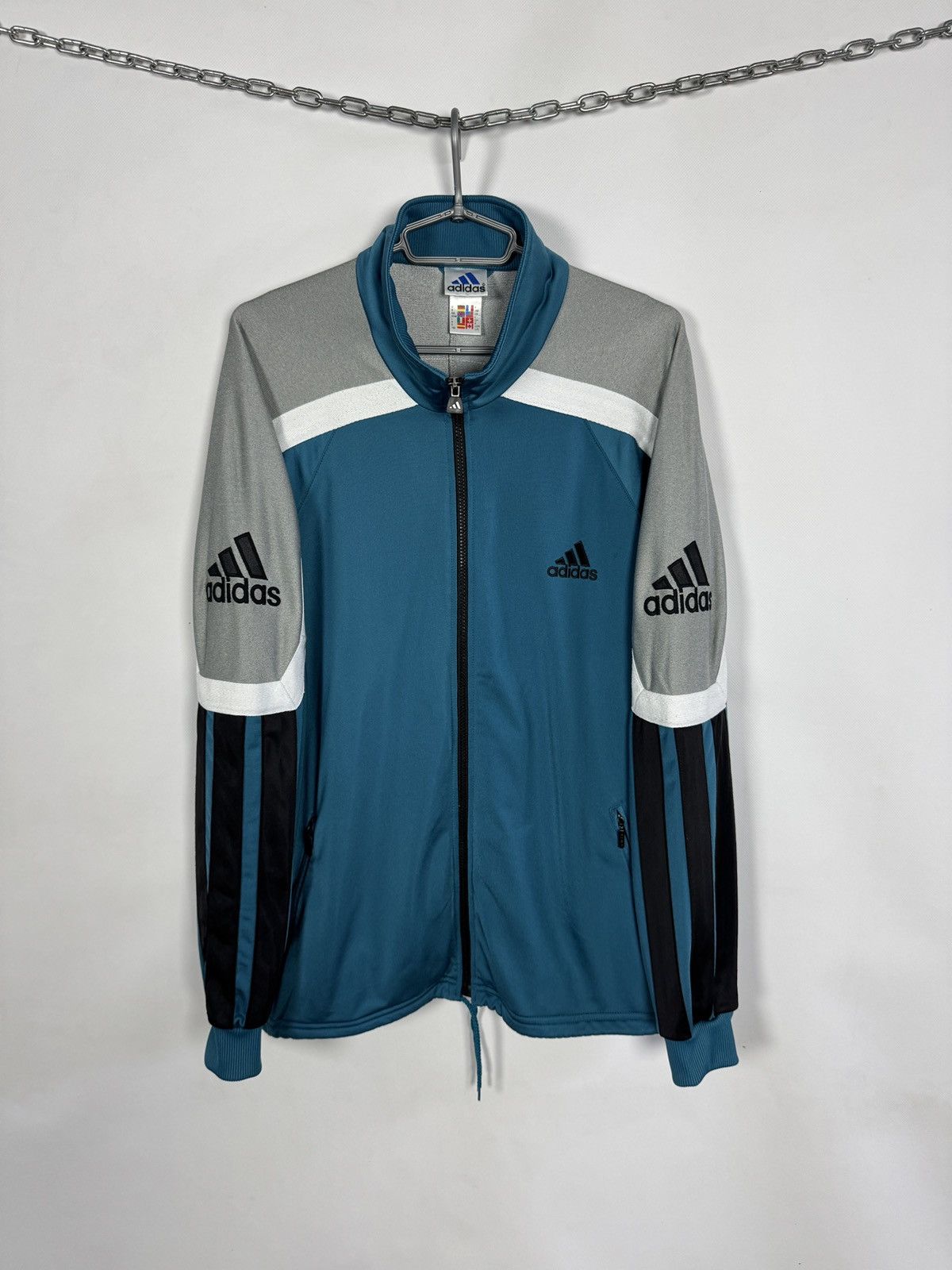 Adidas Adidas Vintage Track Top Zip Up Jacket 90s Sportswear Size L Size US L / EU 52-54 / 3 - 1 Thumbnail