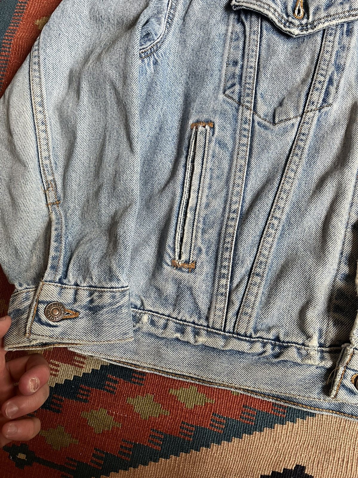 Levi's Levi’s 80s Orange Tab Type 3 Denim Trucker Jacket sashiko Size US L / EU 52-54 / 3 - 5 Thumbnail