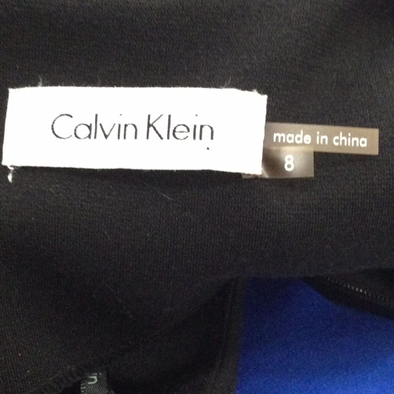 Calvin Klein Calvin Klein Black & Blue Sleeveless Zipper Pencil Dress 8 Size M / US 6-8 / IT 42-44 - 11 Thumbnail