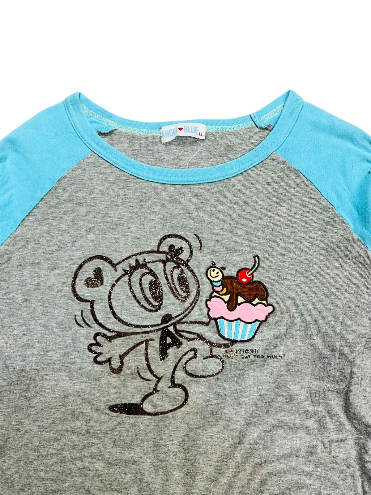 Angel Blue 2000s Angel Blue - Mascots & Cupcake Baby Tee Size M / US 6-8 / IT 42-44 - 3 Thumbnail