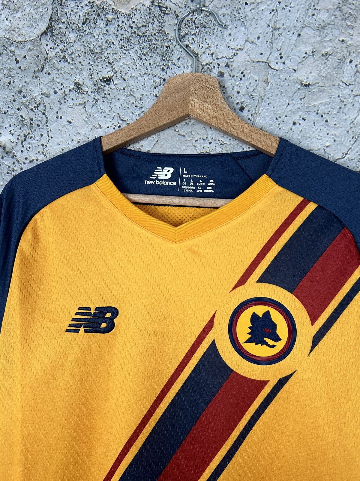 New Balance AS Roma New Balance Soccer Jersey New Football Rare Size US L / EU 52-54 / 3 - 3 Thumbnail