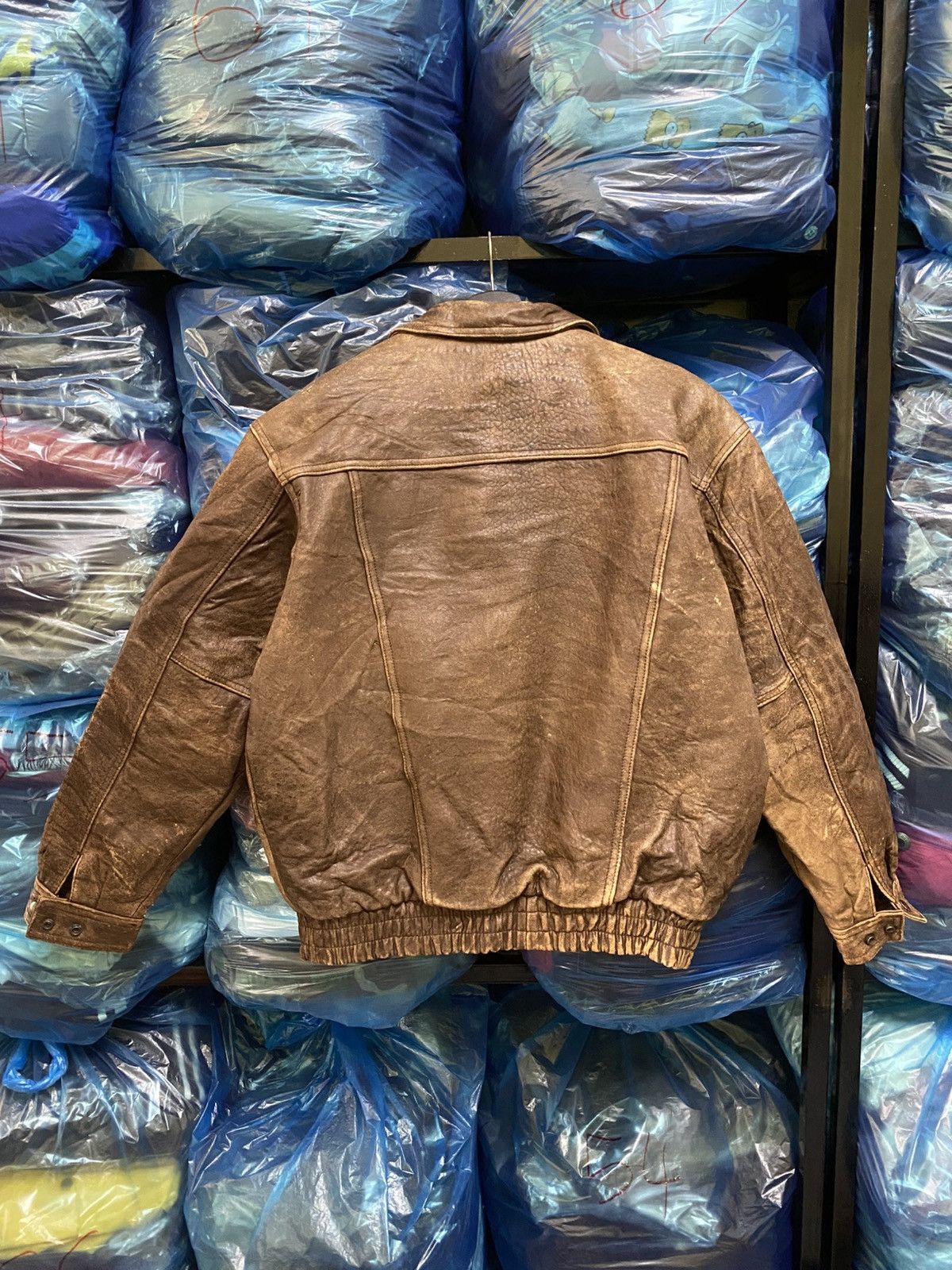 Other Vario Max Distressed Leather Bomber Jacket - Brown Aviator Size US M / EU 48-50 / 2 - 17 Thumbnail