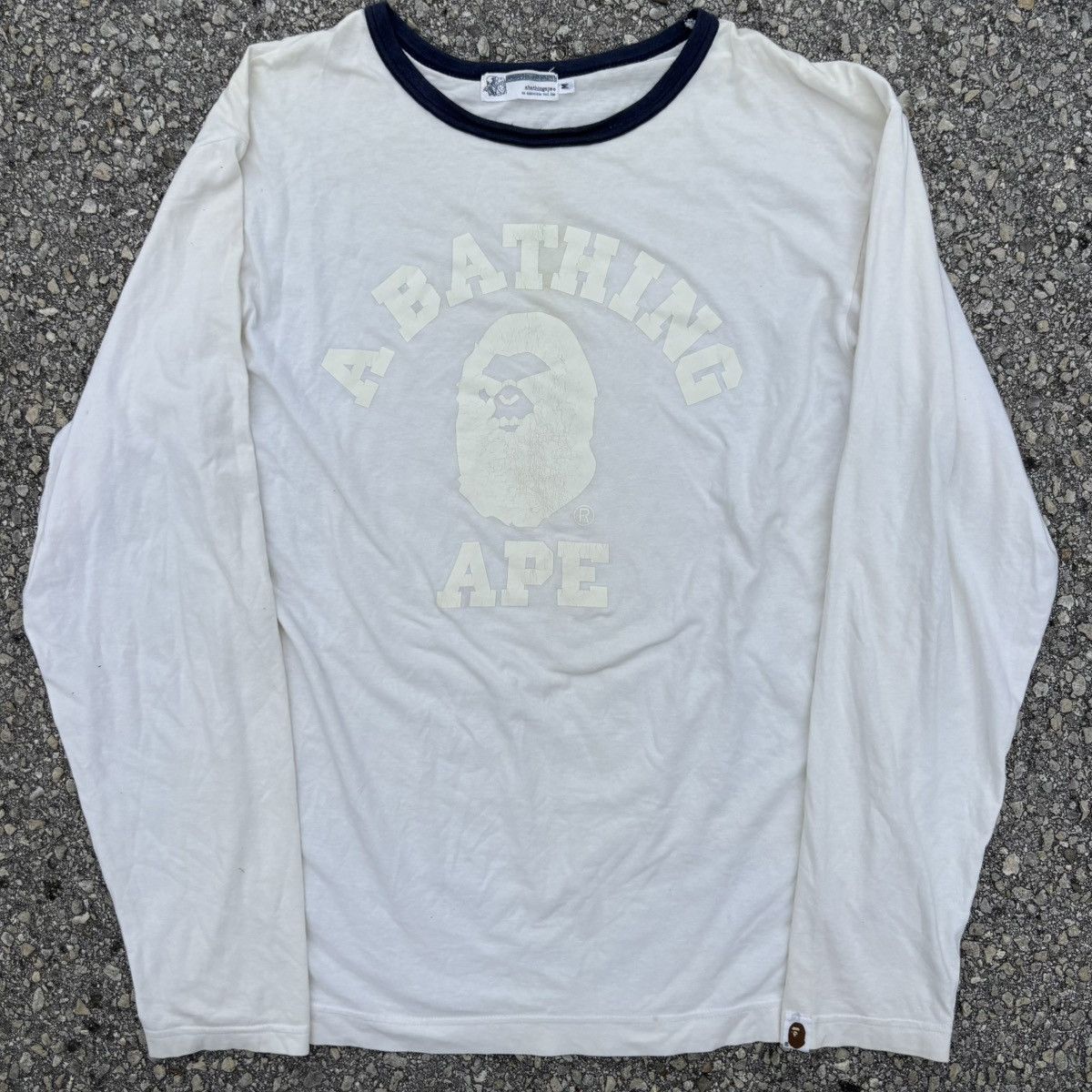 Bape 2000s Bape College Logo Long-Sleeve Size US M / EU 48-50 / 2 - 1 Thumbnail