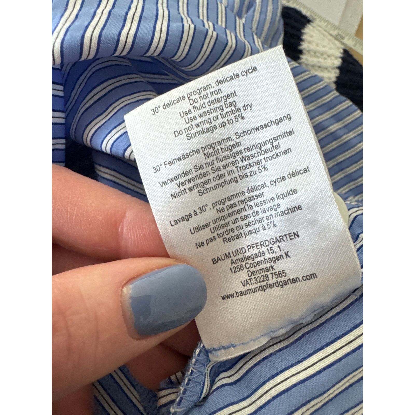 Baum und Pferdgarten BAUM UND PFERDGARTEN MACEO Button Up Shirt Blue Twin Stripe Size S / US 4 / IT 40 - 11 Thumbnail