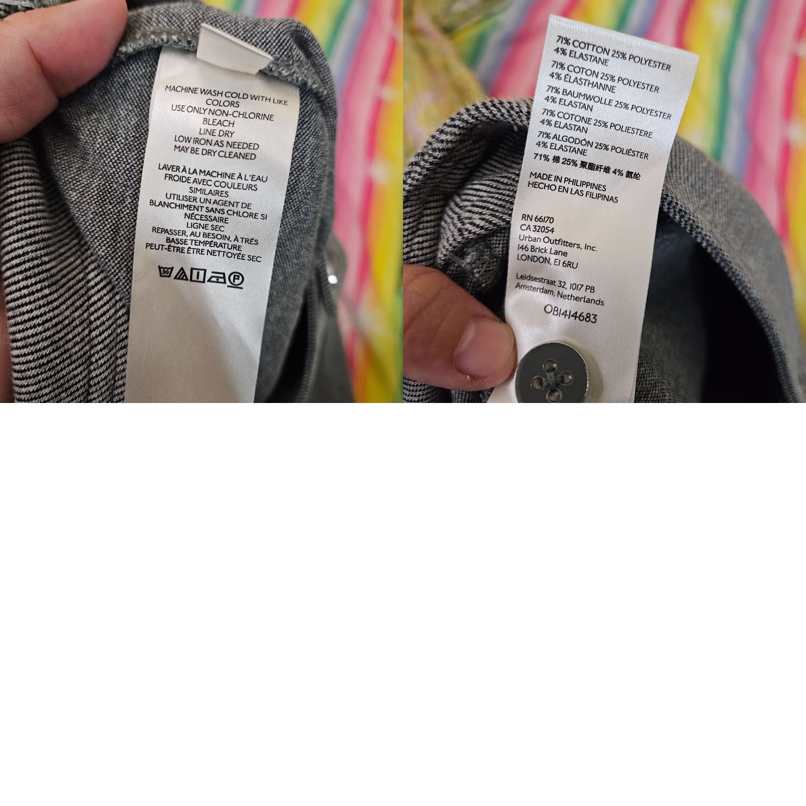 Anthropologie Maeve By Anthropologie Women's Grey Seamed Flare Tweed Pants Sz 14T Tall Regular Front Flat Button Closure Casual Image Measurements Size 36" / US 14 / IT 50 - 9 Thumbnail