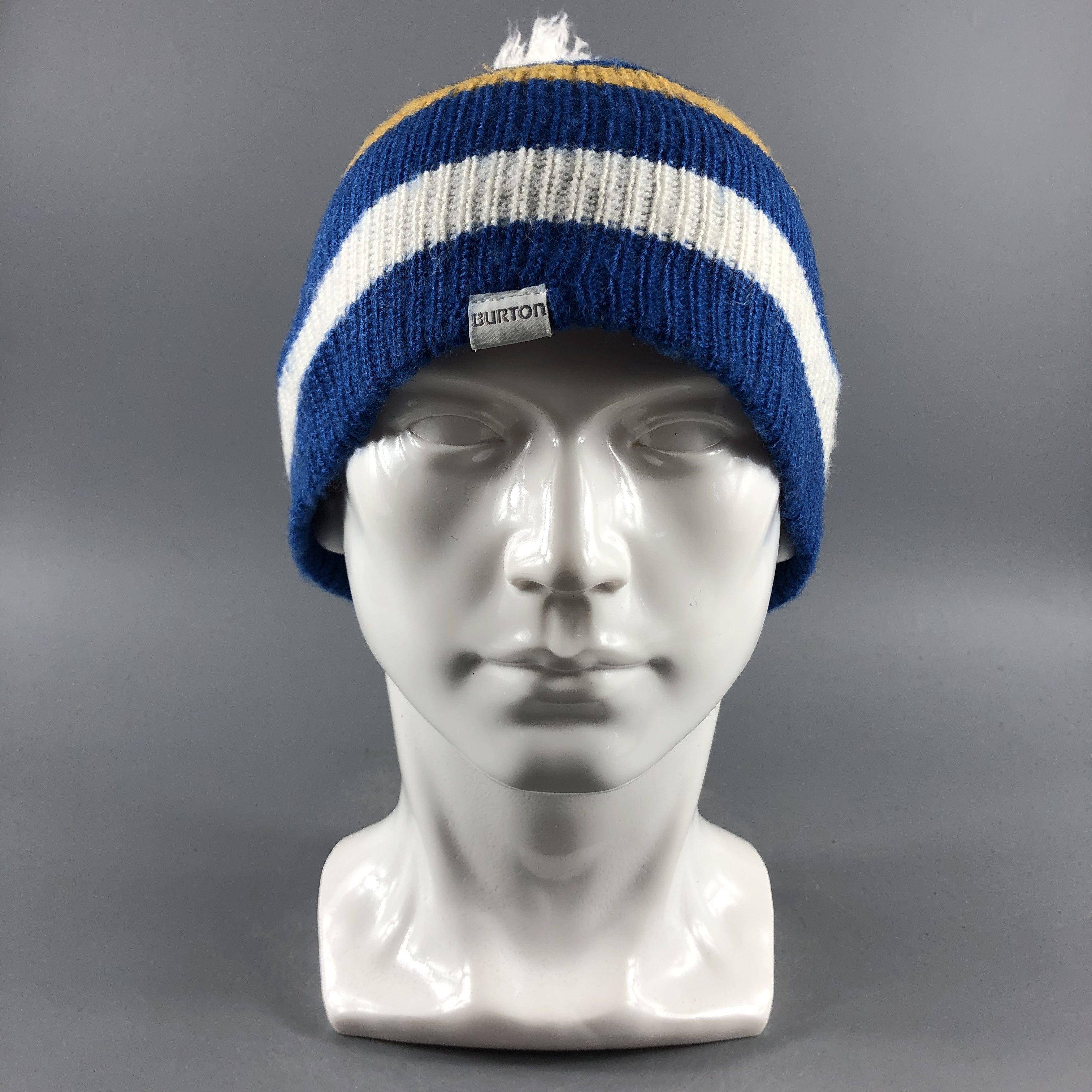 Burton × Vintage Burton Stripe Bobble Beanie Snow Hat Snow Cap -D521 Size ONE SIZE - 8 Thumbnail