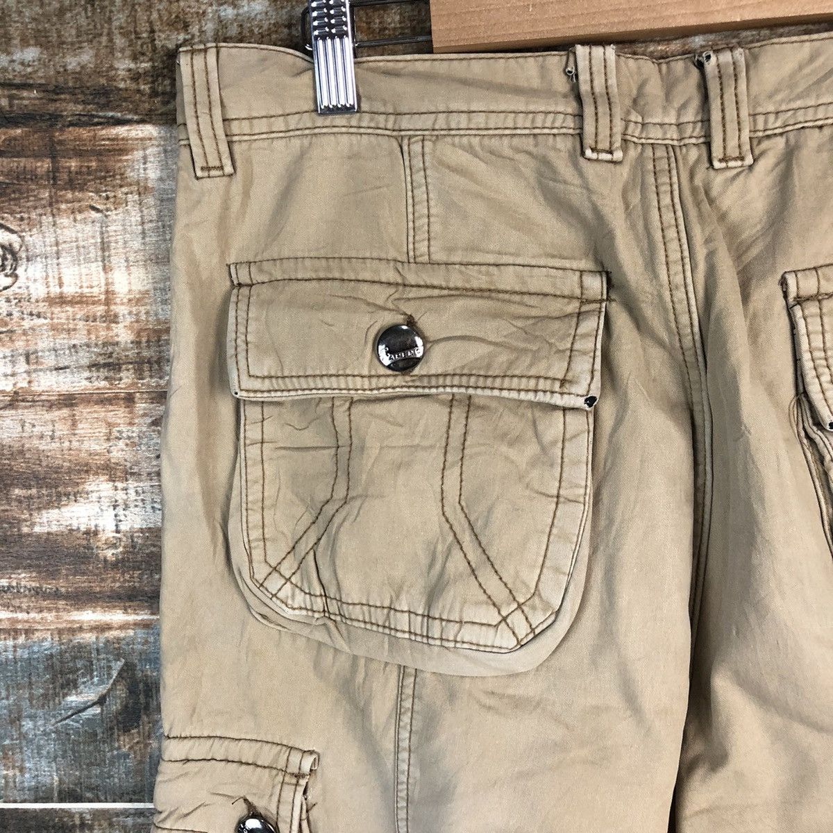 Japanese Brand DL J’apeng Brown Cargo utility Multipocket Pants #C115 Size US 33 - 16 Thumbnail