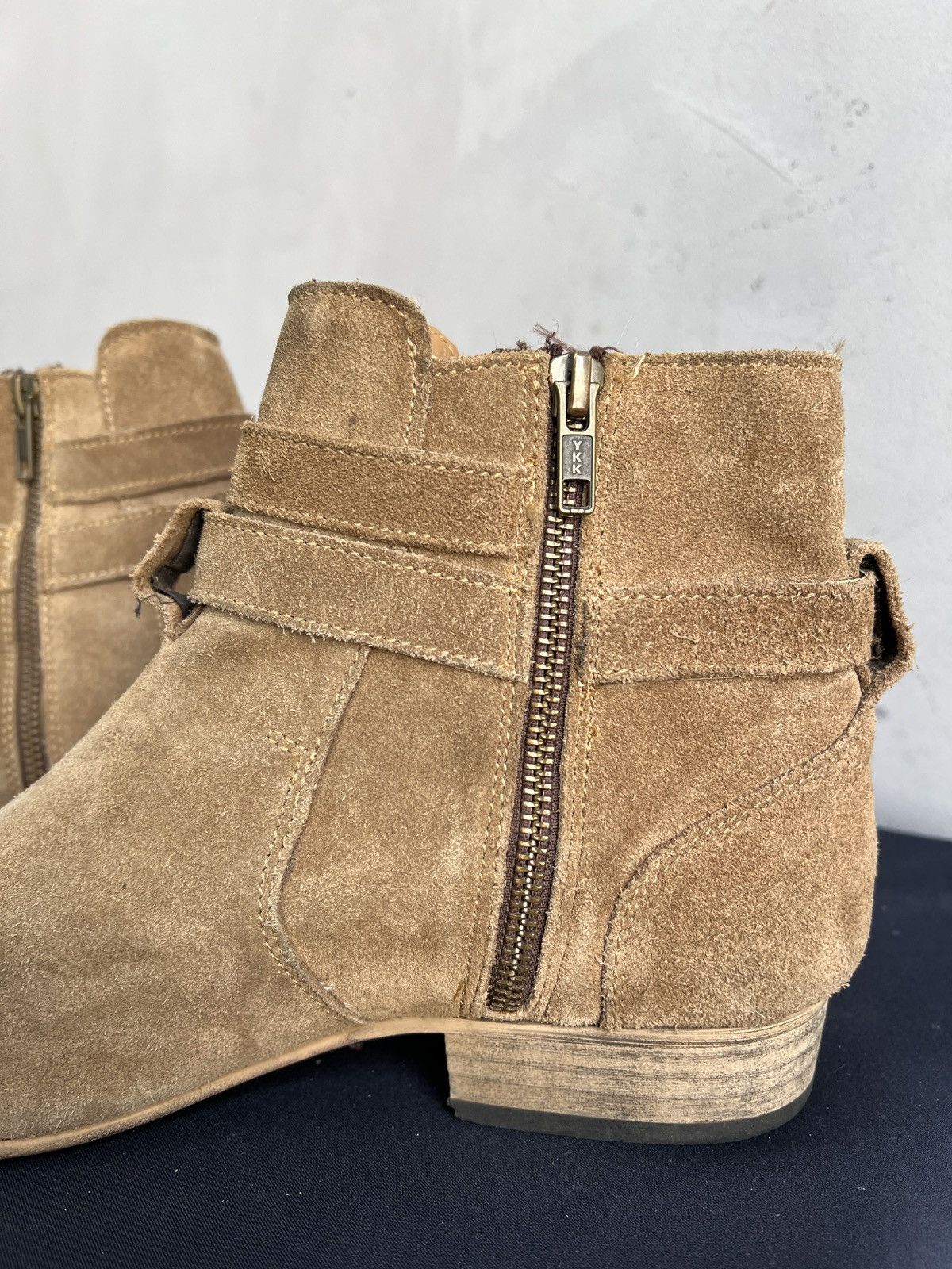 Western Rise Guidi style suede ankle moto boots avant garde y2k Size US 9 / EU 42 - 9 Thumbnail