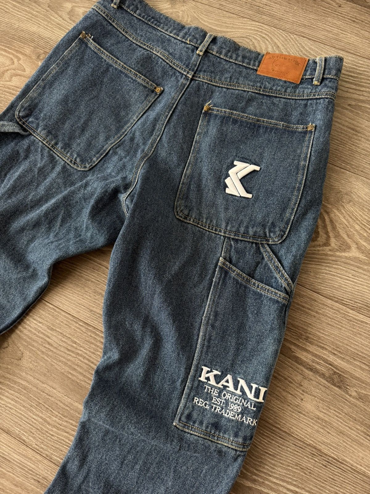 Karl Kani Karl Kani Embroidered Logo Rap Black Denim Unisex Jeans Size US 32 / EU 48 - 4 Thumbnail