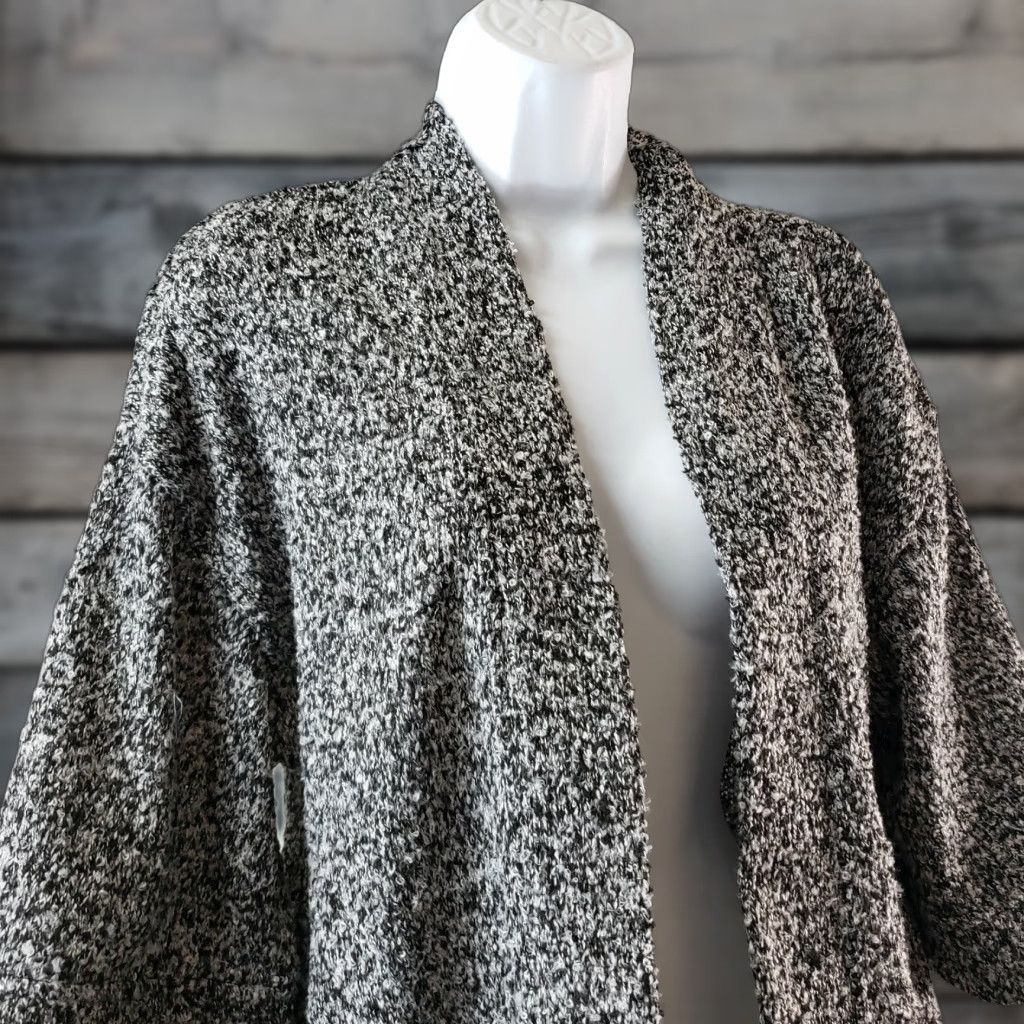 Vintage Motherhood Maternity Womens Cardigan Open Front Size Small Black Gray Knit Sweater Womens Mens Girls Size S / US 4 / IT 40 - 1 Thumbnail