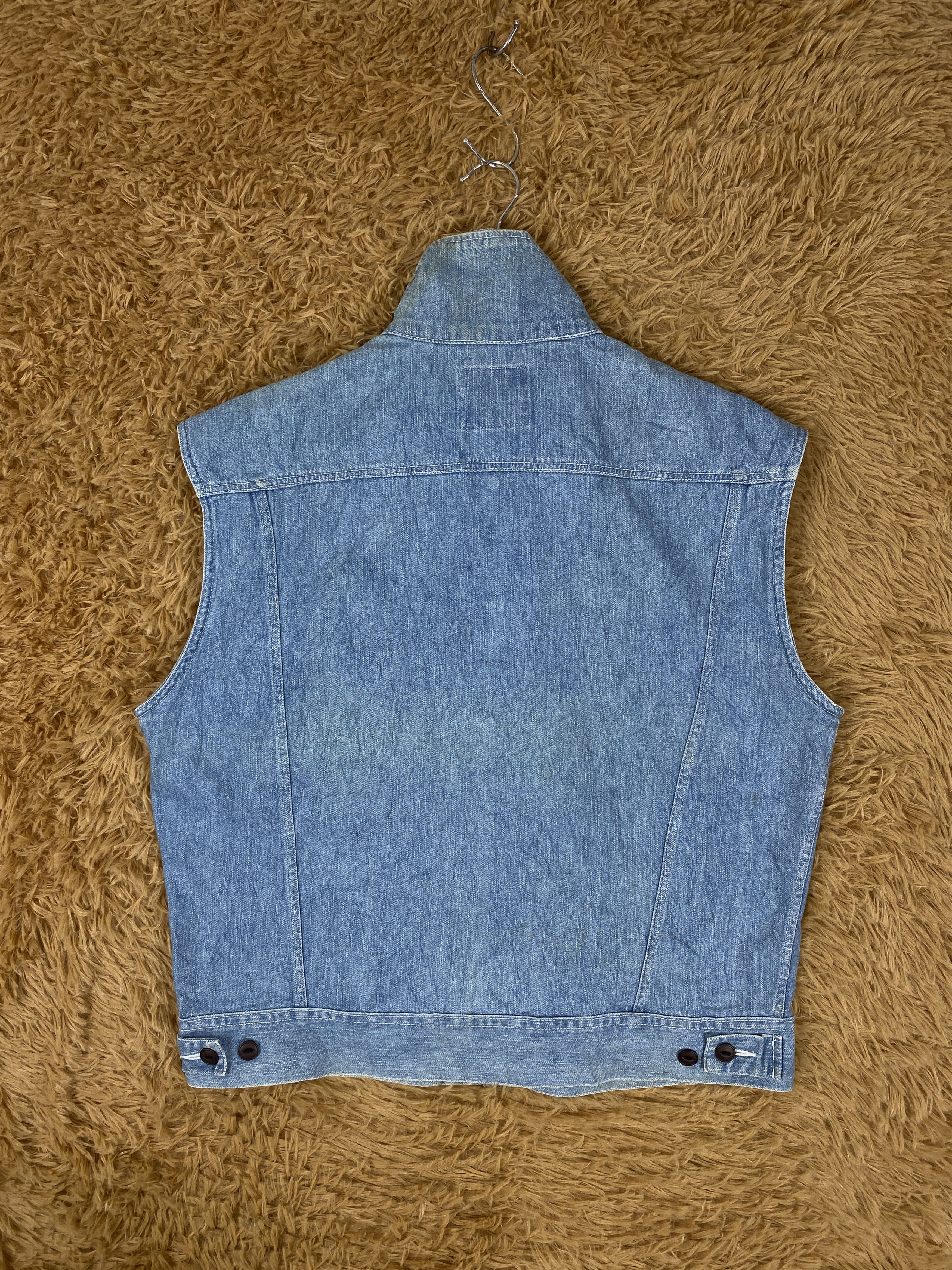 Japanese Brand Vintage Studio Map Denim Vest Size US S / EU 44-46 / 1 - 6 Thumbnail