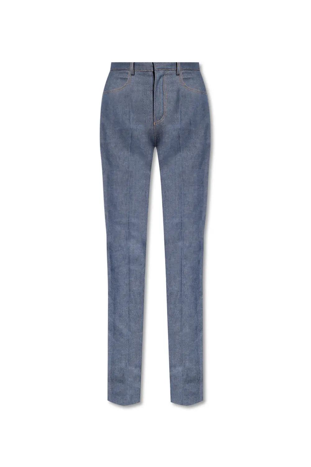 Saint Laurent Paris o1b1hav111224 Straight-leg Pants in Denim in Blue Size 30" / US 8 / IT 44 - 1 Thumbnail