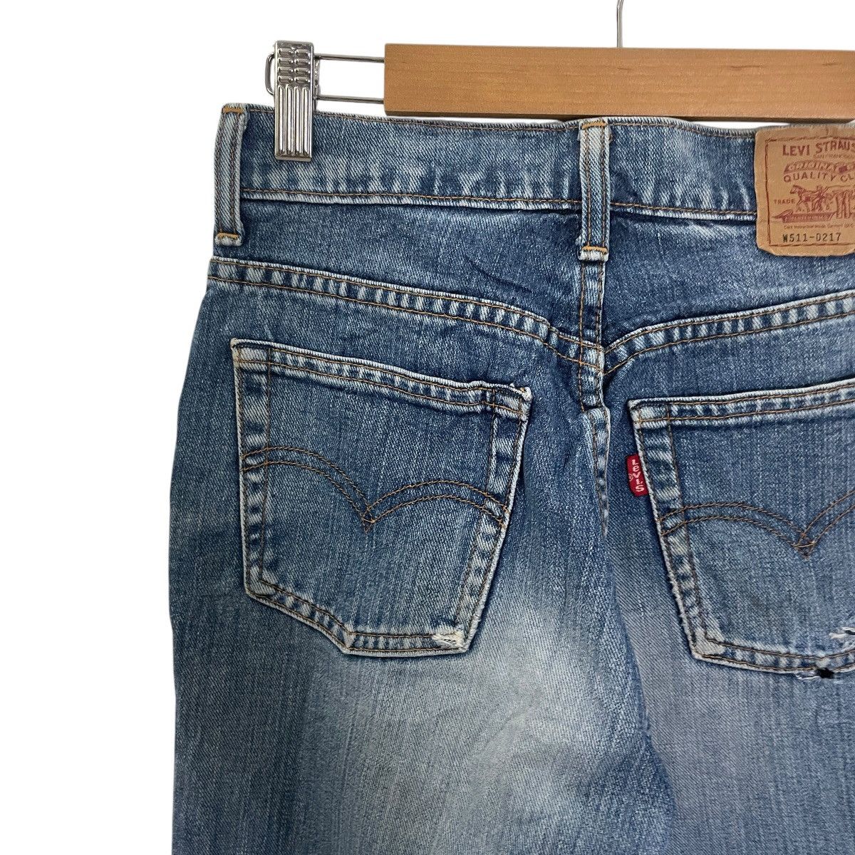 Levi's Vintage Levis W511-0217 Distressed Denim Size 26" / US 2 / IT 38 - 9 Thumbnail