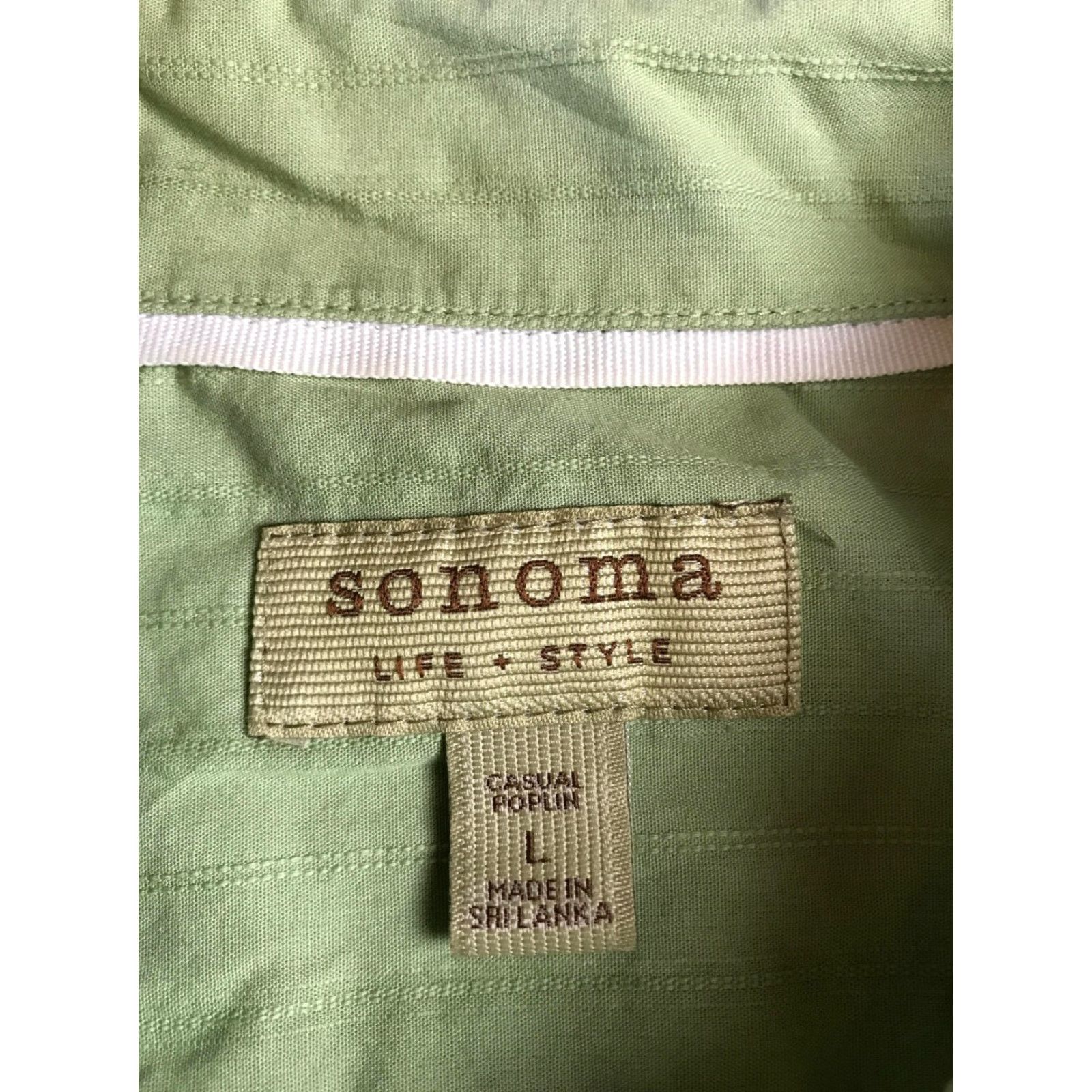 Vintage Sonoma Shirt Mens Size Large Green Casual Poplin Button Up Long Sleeve Collared Size US L / EU 52-54 / 3 - 7 Thumbnail
