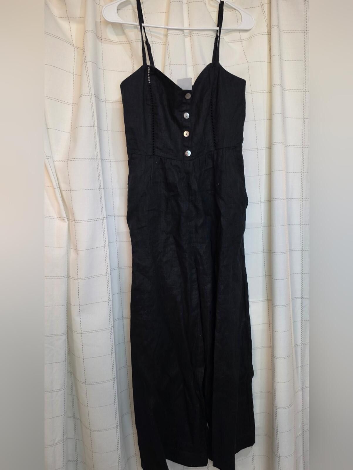 Madewell Madewell Sleeveless Wide-Leg Jumpsuit in 100% Linen Size 25" / US 0 / IT 36 - 2 Thumbnail