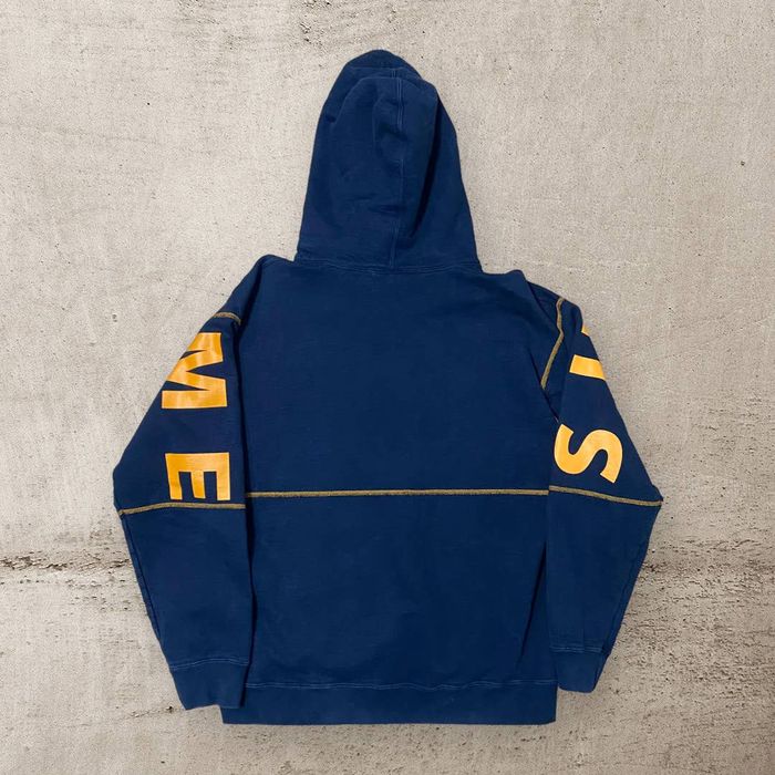 Supreme Supreme Spread Logo Hoodie Sweatshirt Navy FW19 | Grailed