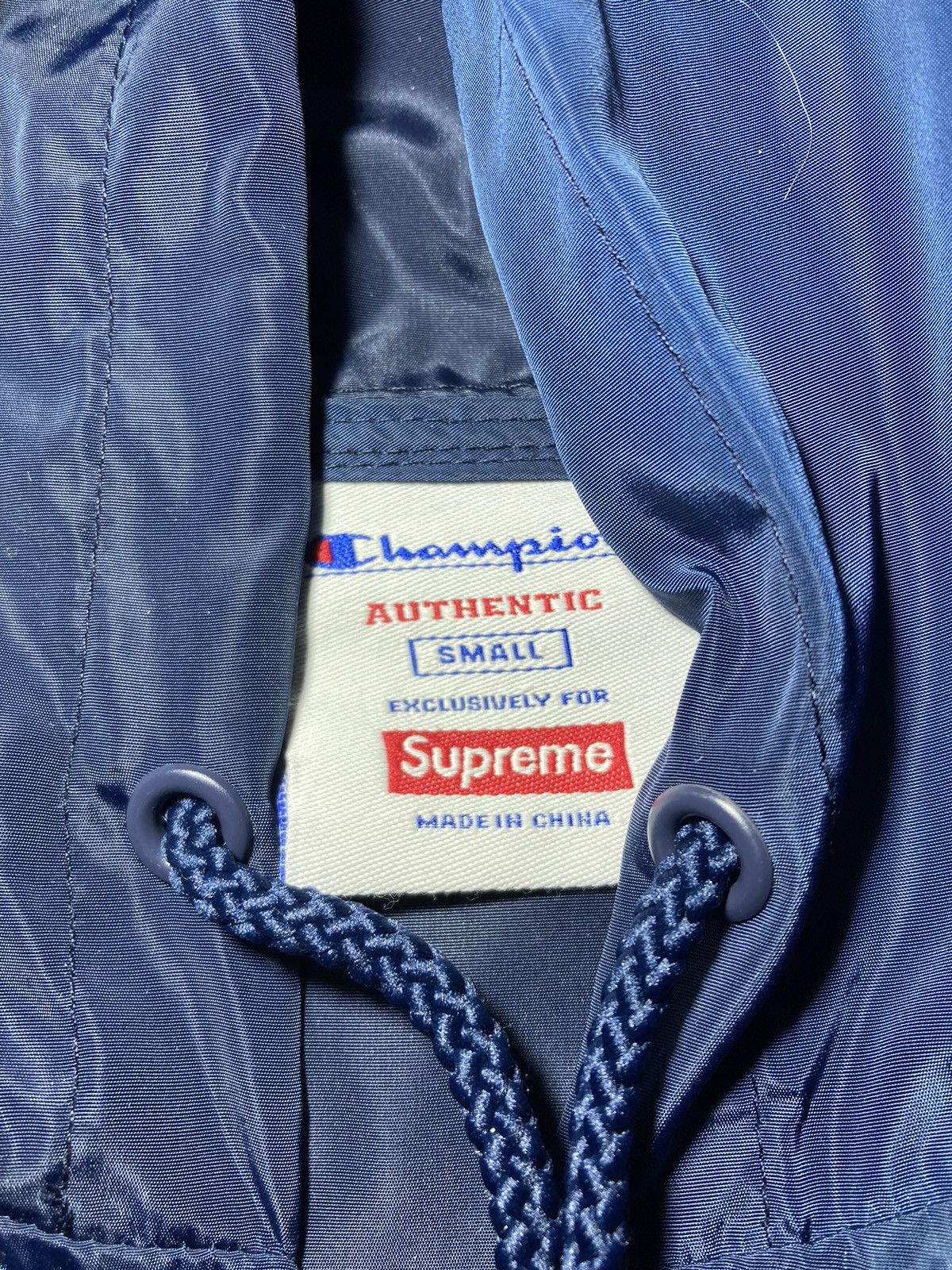 Champion × Supreme SS15 Supreme Champion Anorak Rain Jacket 2015 Collab Navy Size US S / EU 44-46 / 1 - 5 Thumbnail
