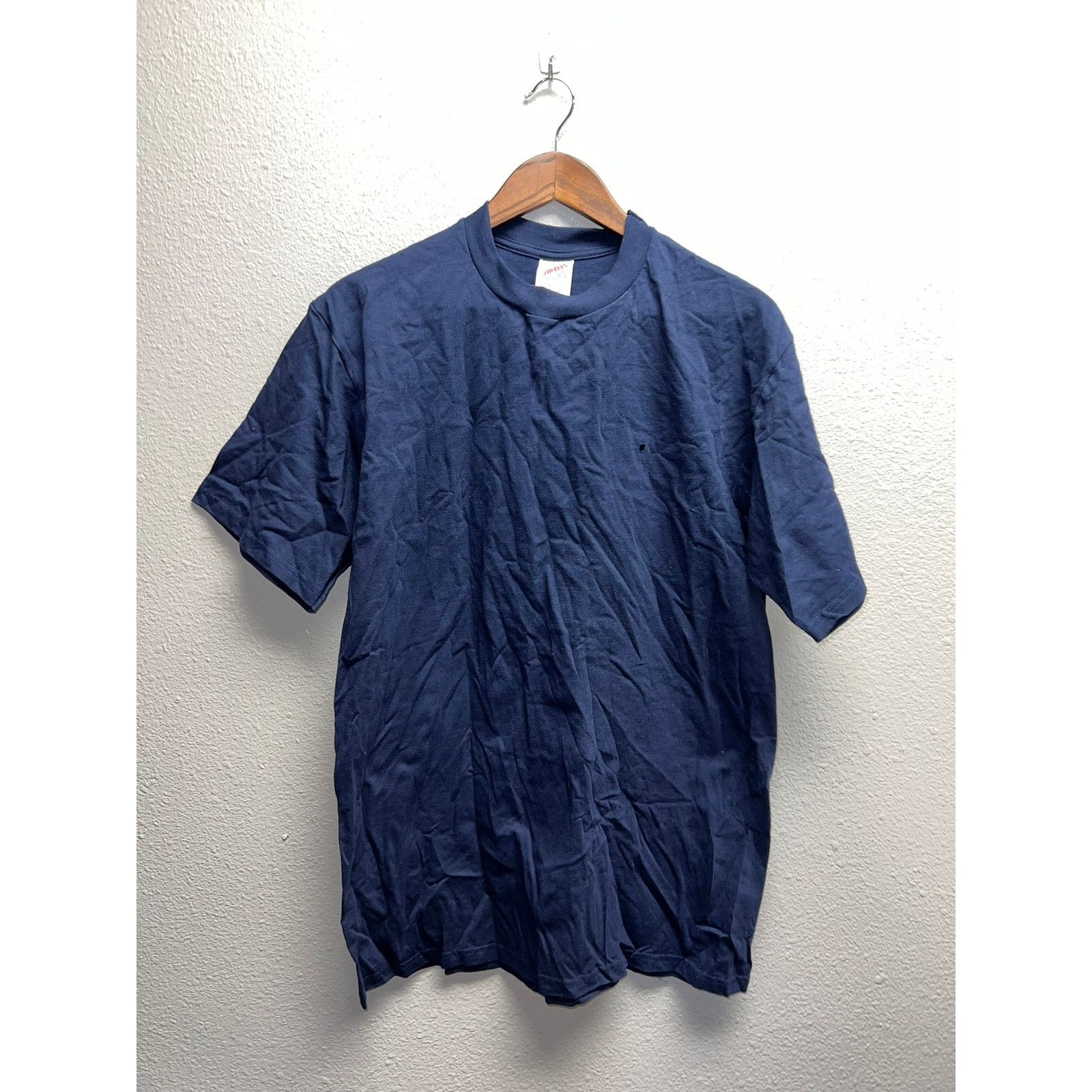 Jerzees 90s Vintage Dark Blue Blank Shirt Jerzees USA Made L Large Size US L / EU 52-54 / 3 - 1 Thumbnail
