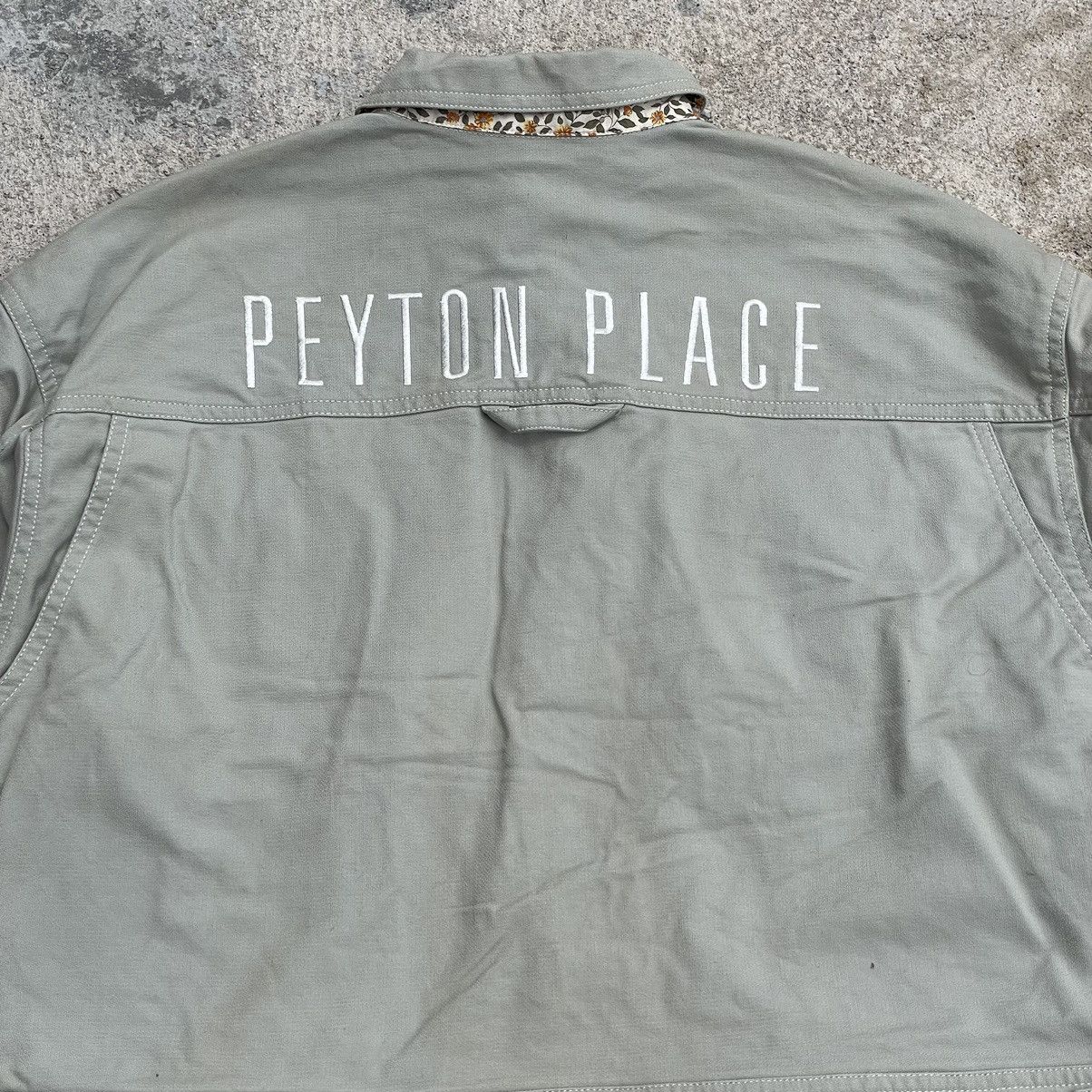 Japanese Brand “PEYTON PLACE SPORTS” PPFM FOR WOMAN FLORAL DENIM JACKET Size L / US 10 / IT 46 - 9 Thumbnail