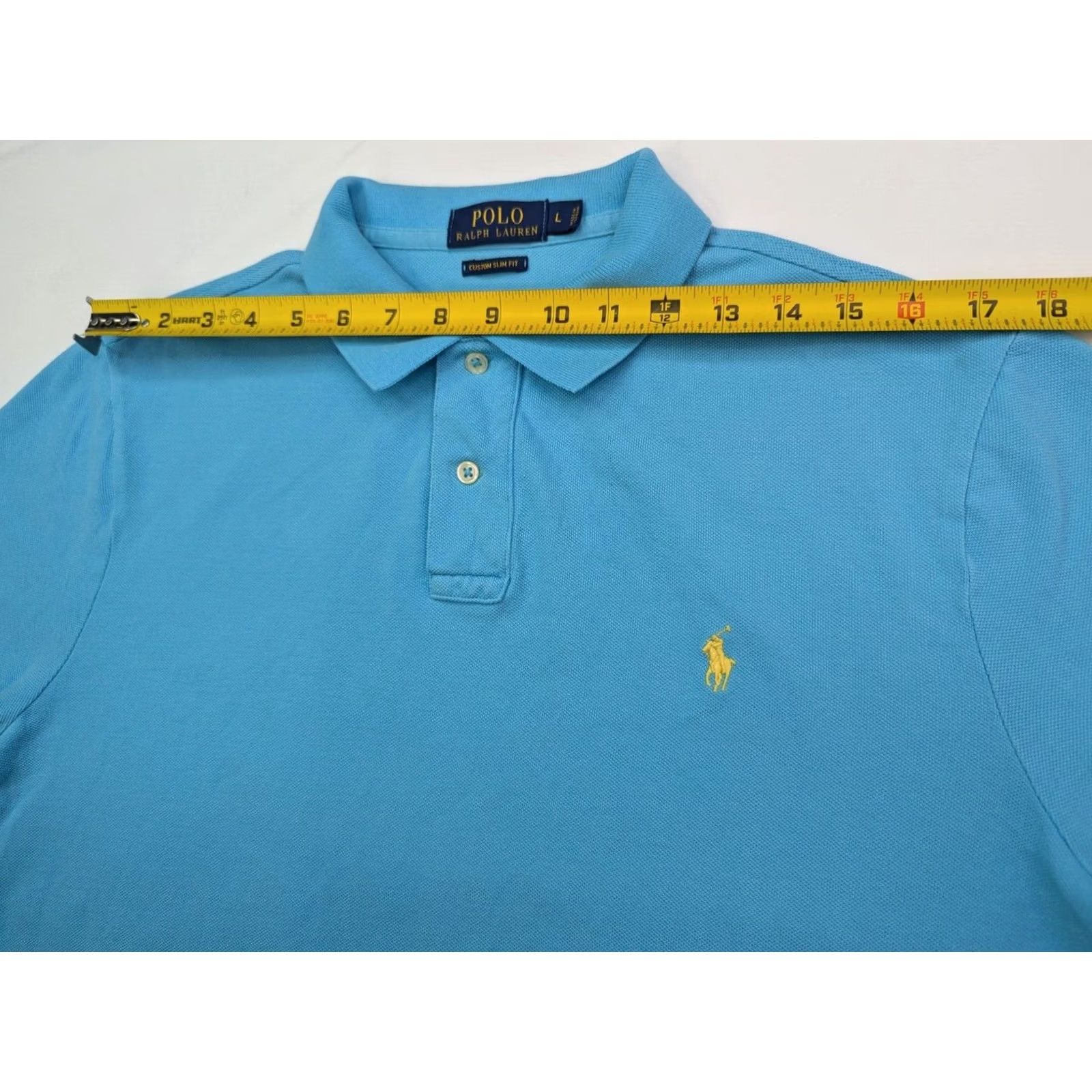 Polo Ralph Lauren Polo Ralph Lauren Custom Slim Fit Shirt, Men L, Sky Blue w Yellow Pony VTG Size US L / EU 52-54 / 3 - 6 Thumbnail