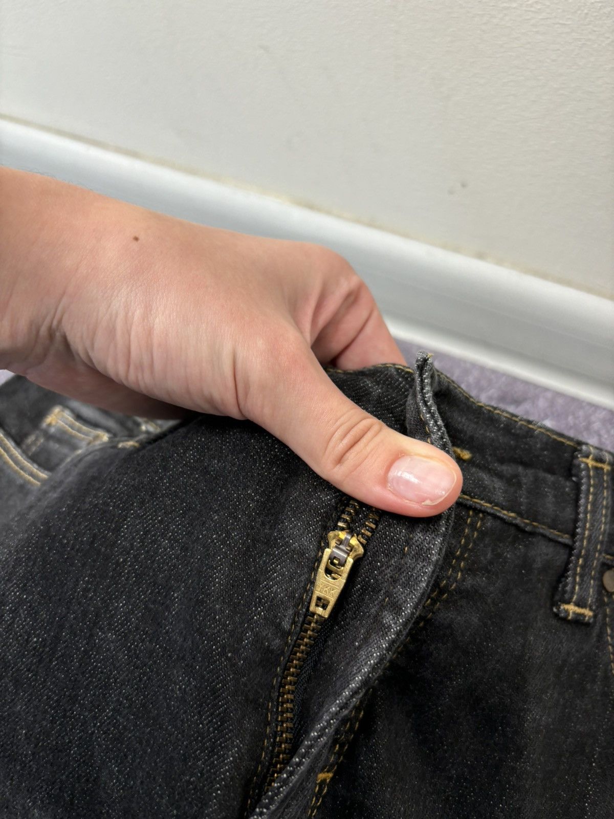 GF Ferre Vintage Gianfranco Ferre Black Italian Luxury Denim Jeans Size US 31 - 7 Thumbnail