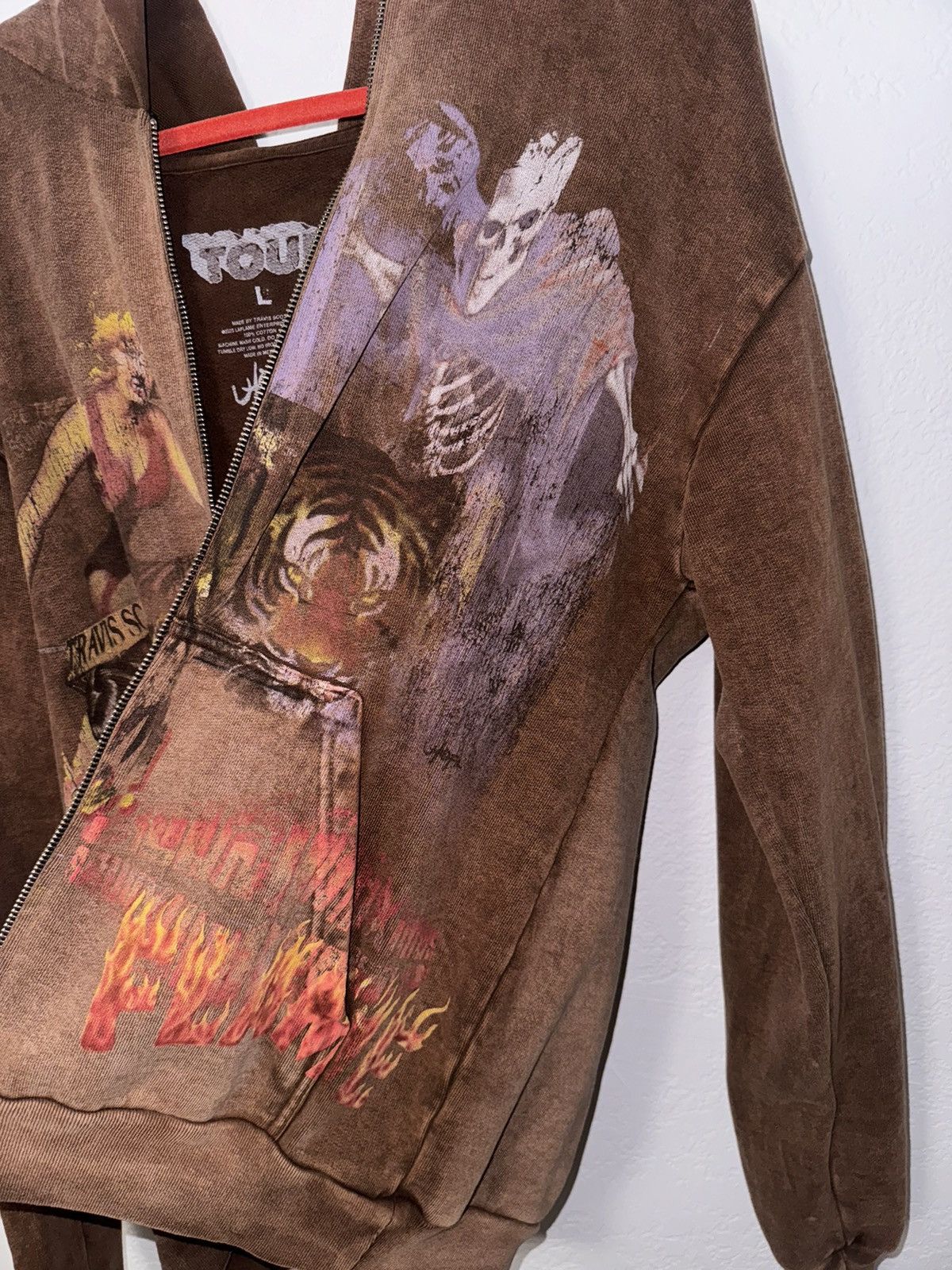 Travis Scott Travis Scott Brown Zip-Up So-Fi Merch Size US L / EU 52-54 / 3 - 3 Thumbnail