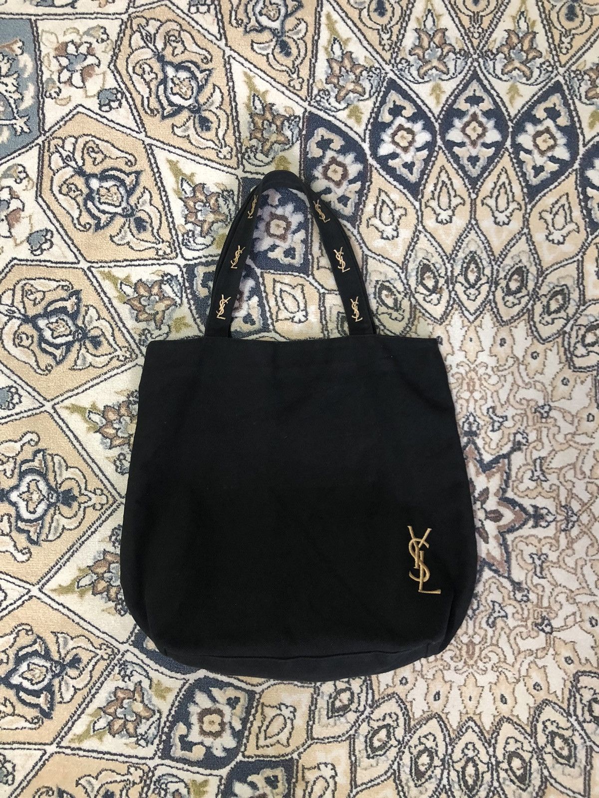 Yves Saint Laurent Yves Saint Laurent Embroidery Logo Tote Bag Size ONE SIZE - 3 Thumbnail